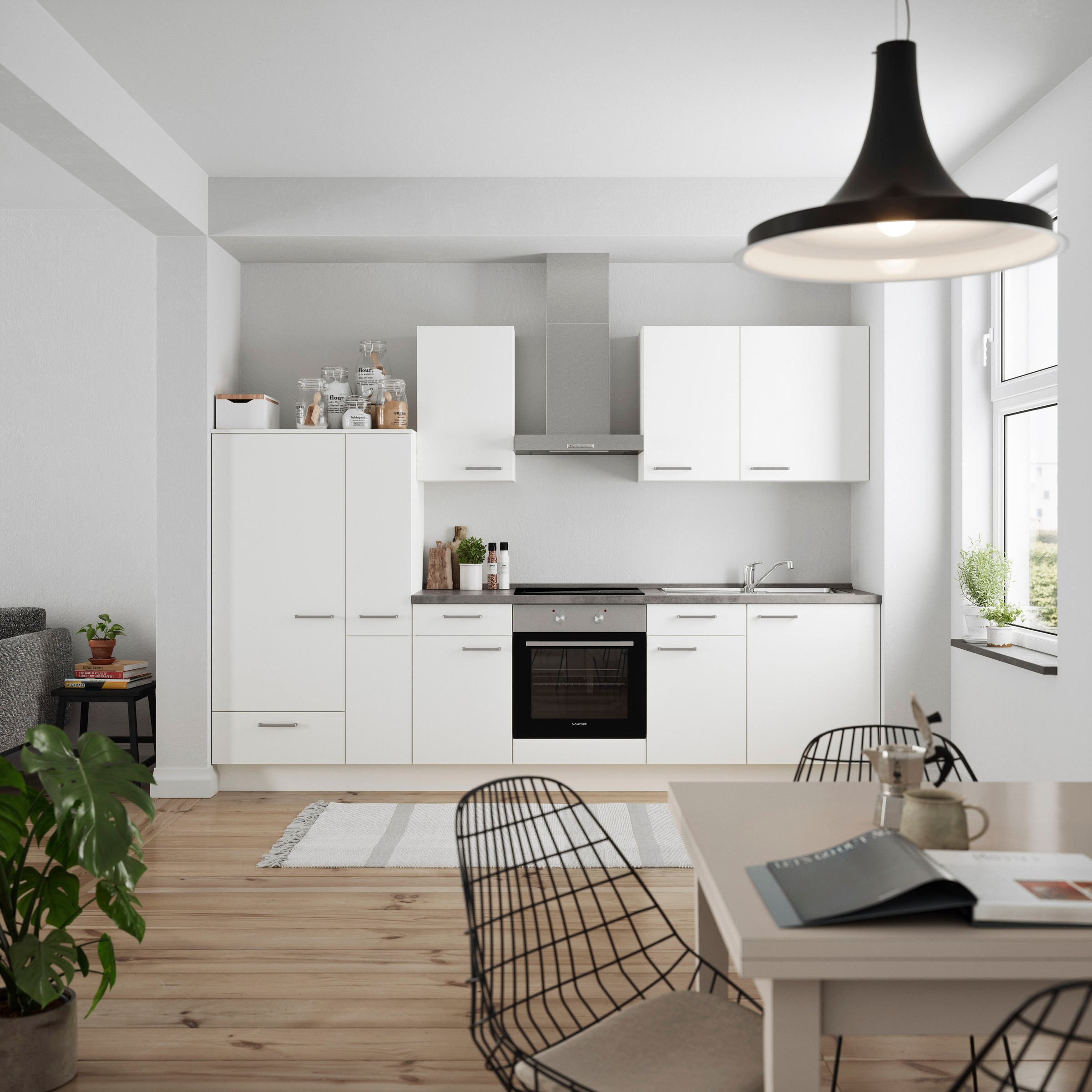 nobilia® Küchenzeile »"Touch I"«, vormontiert, Ausrichtung wählbar, Breite 300 cm, wahlw. mit E-Geräten