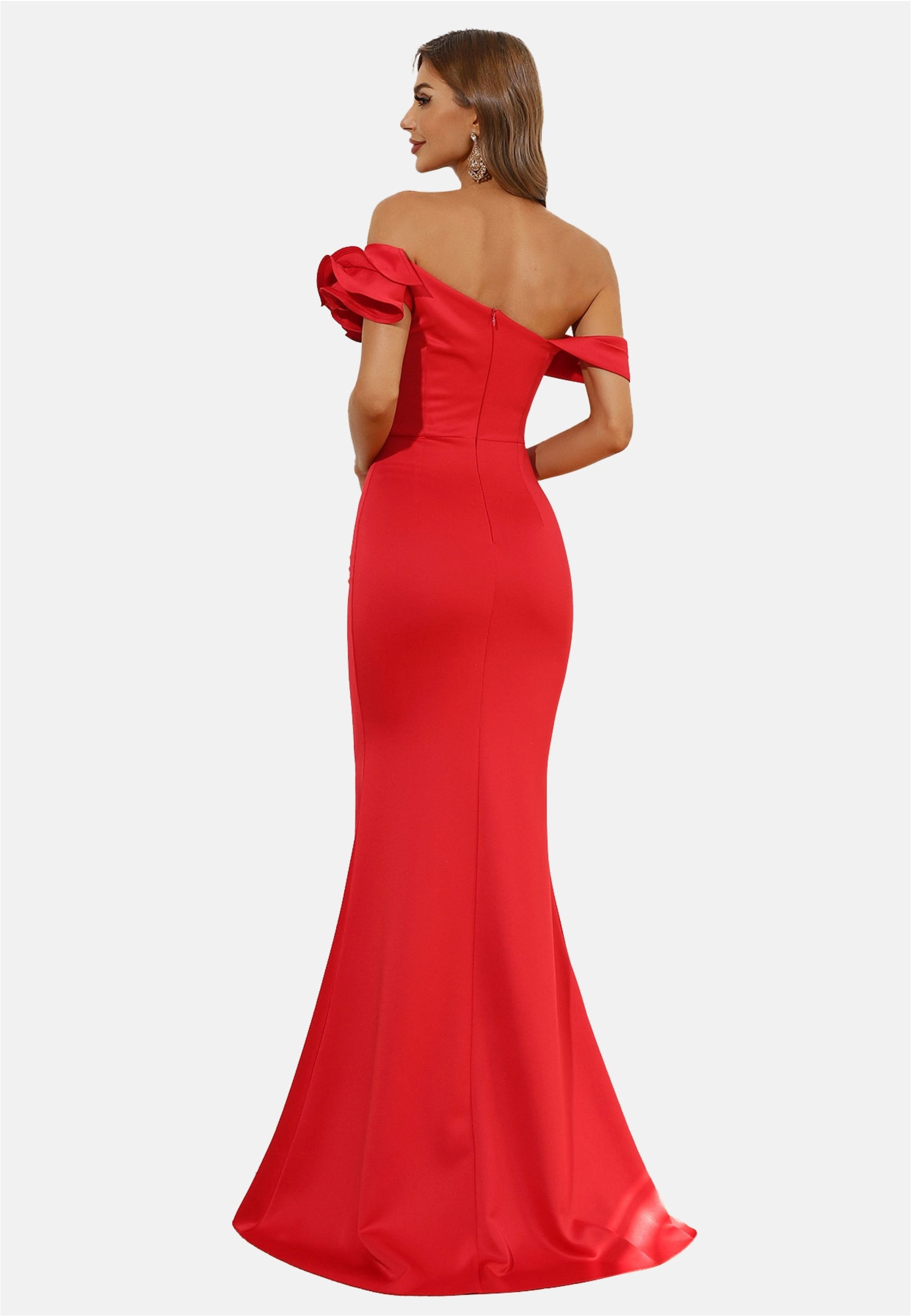 Moda Minx Jerseykleid »Alaia Off Shoulder Dress«, mit stilvollem Rüschen-Element