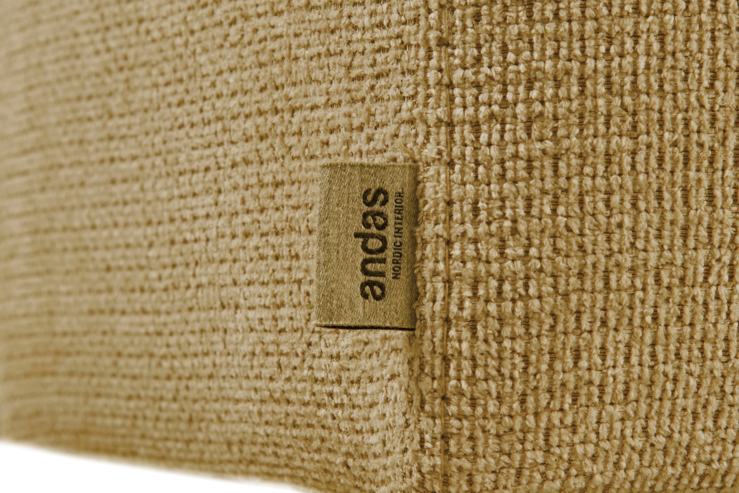 andas Ecksofa »Linkka, Breite 301 cm«, L-Form, in einem weichen Chenille-Stoff, mit Wellenunterfederung