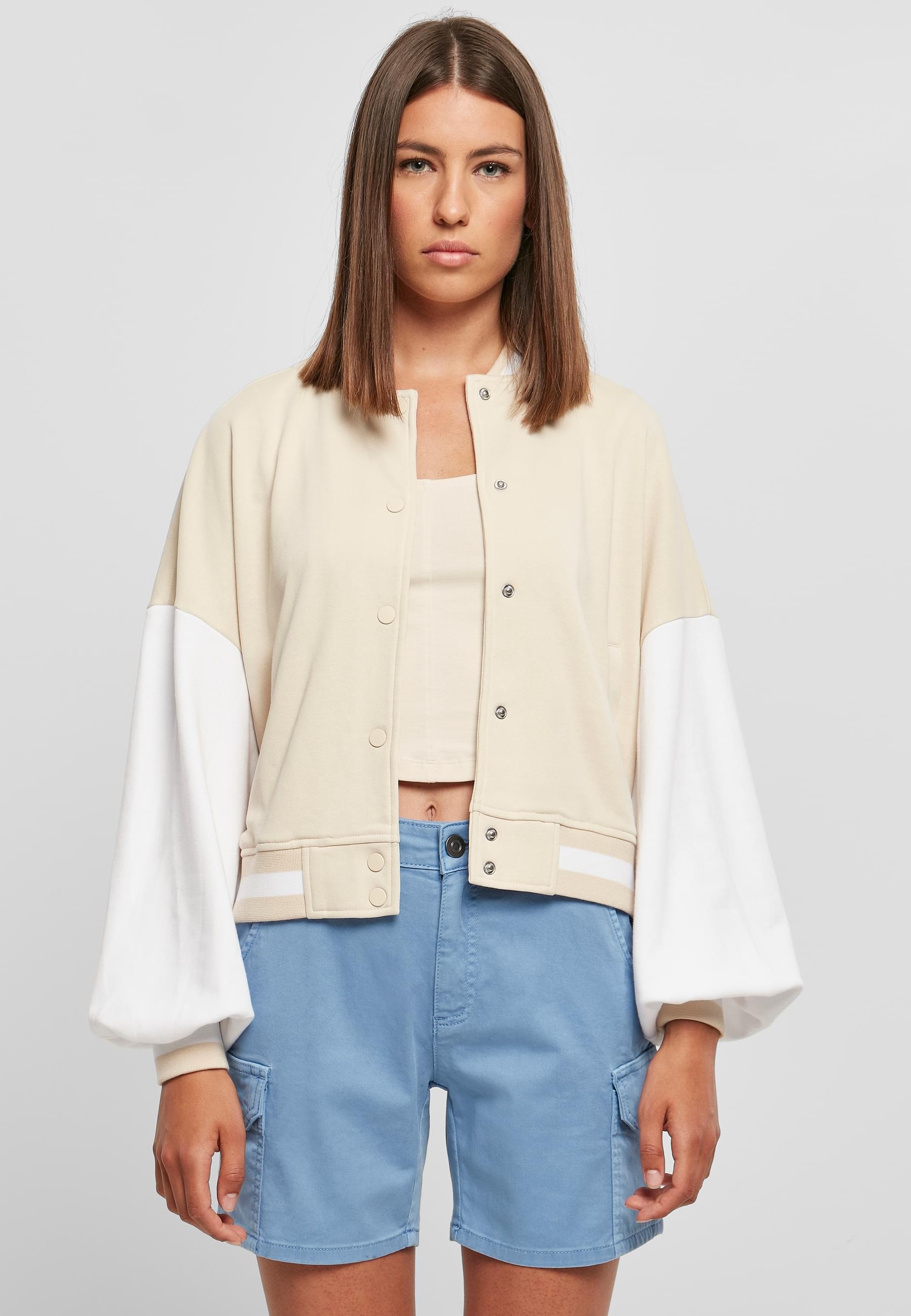 URBAN CLASSICS Collegejacke »Urban Classics Damen«, (1 St.), ohne Kapuze