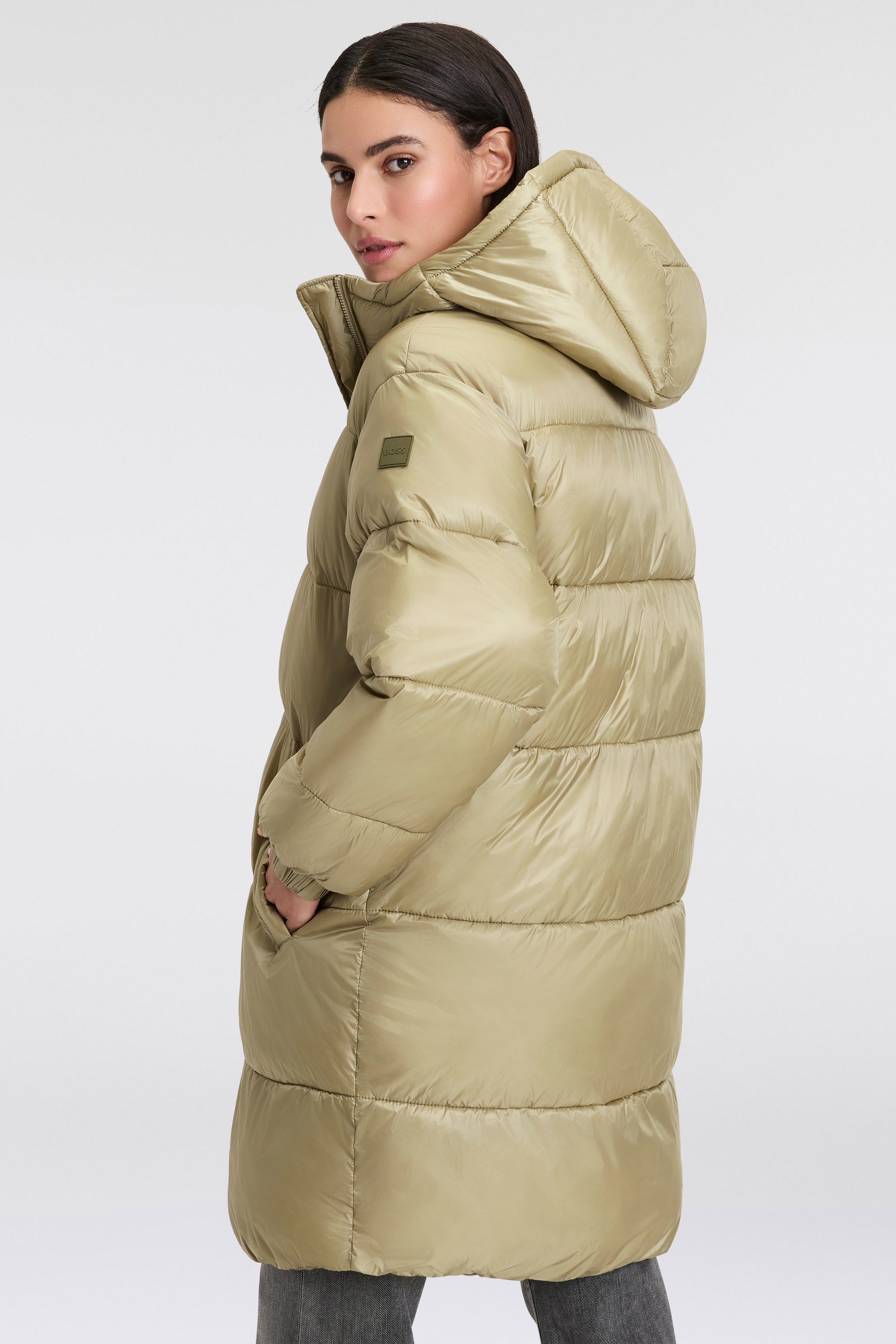 BOSS ORANGE Outdoorjacke "Padilo Premium Damenmode", mit Kapuze, mit Kapuze günstig online kaufen