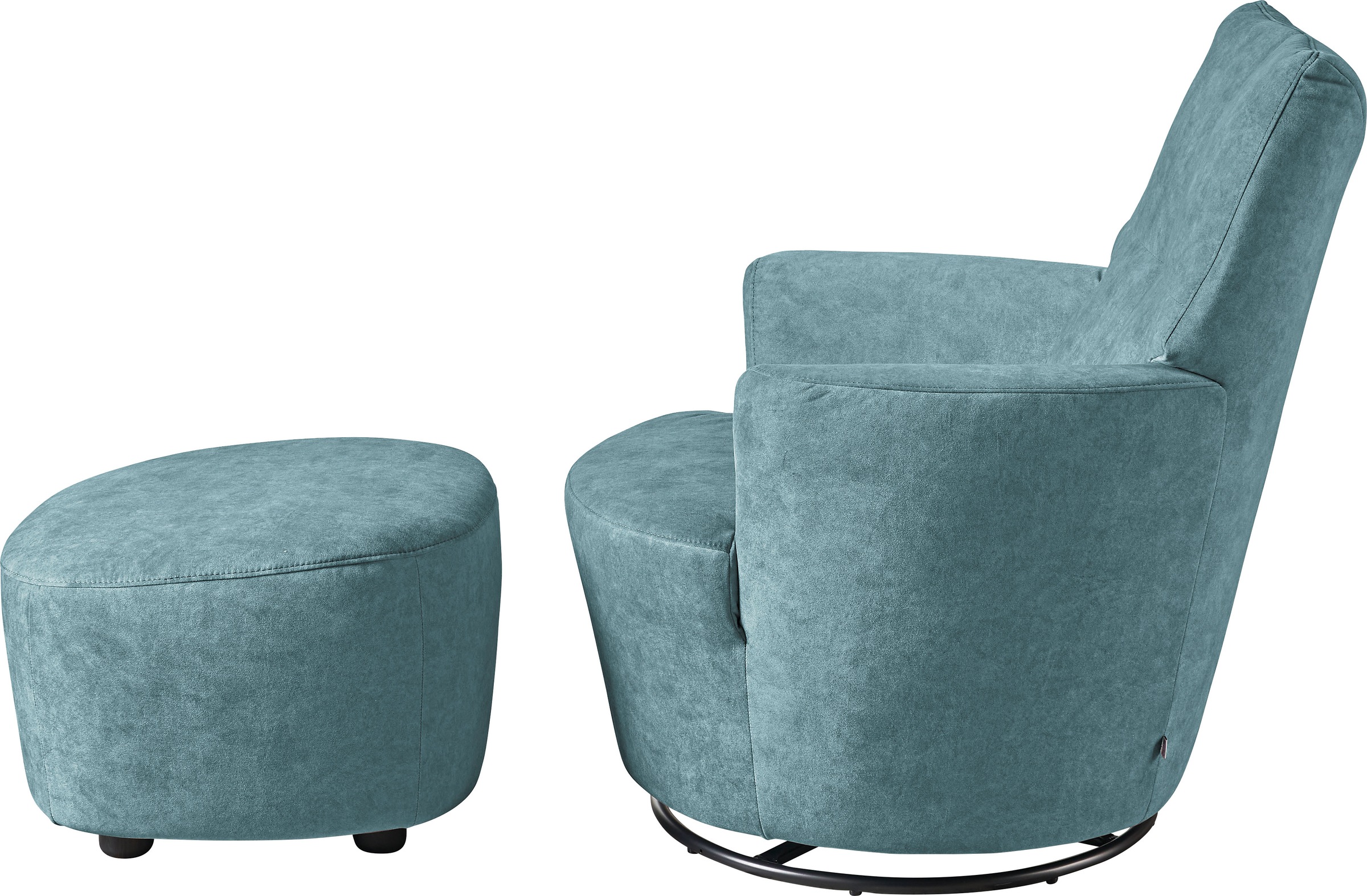 set one by Musterring Relaxsessel »SO 1450«, (Set), mit Dreh- und Wippfunktion, inklusive Hocker