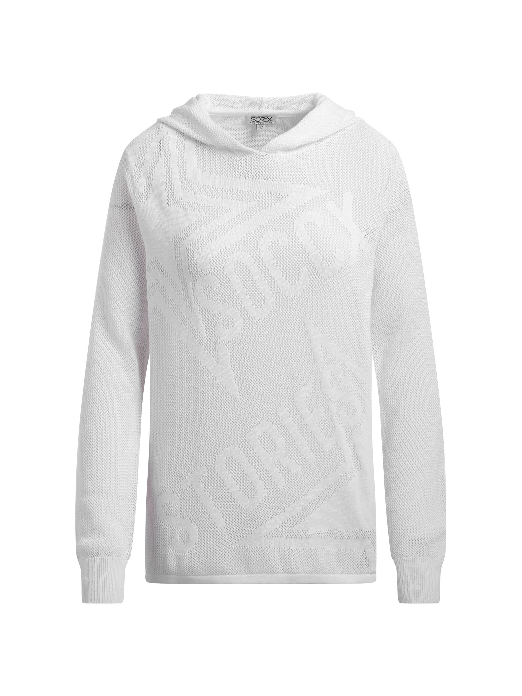 SOCCX Kapuzenpullover mit Intarsien-Strick