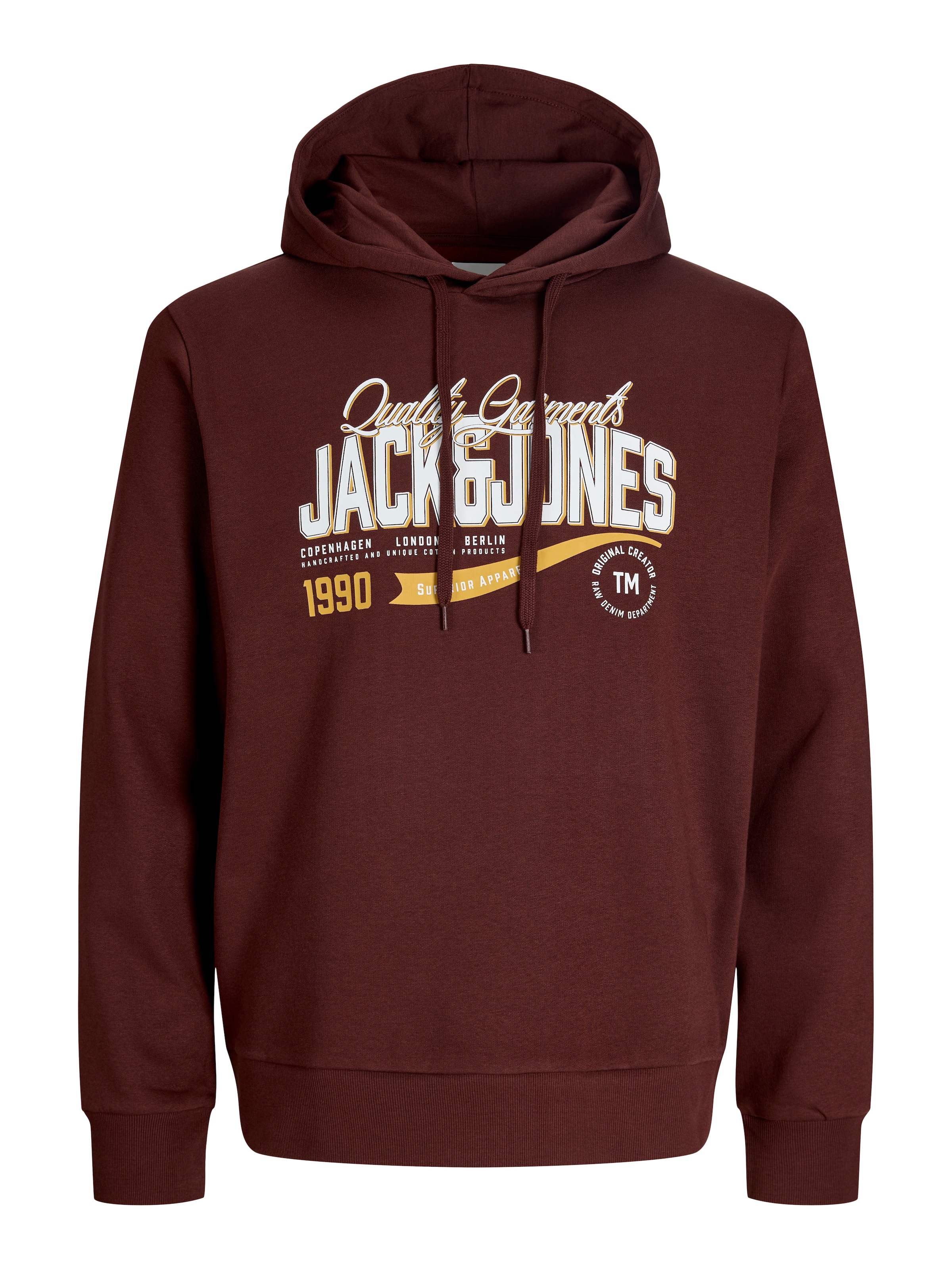 Jack & Jones Kapuzensweatshirt »JJELOGO SWEAT HOOD 2 COL AW26 SN«, Baumwollmischung, regular fit
