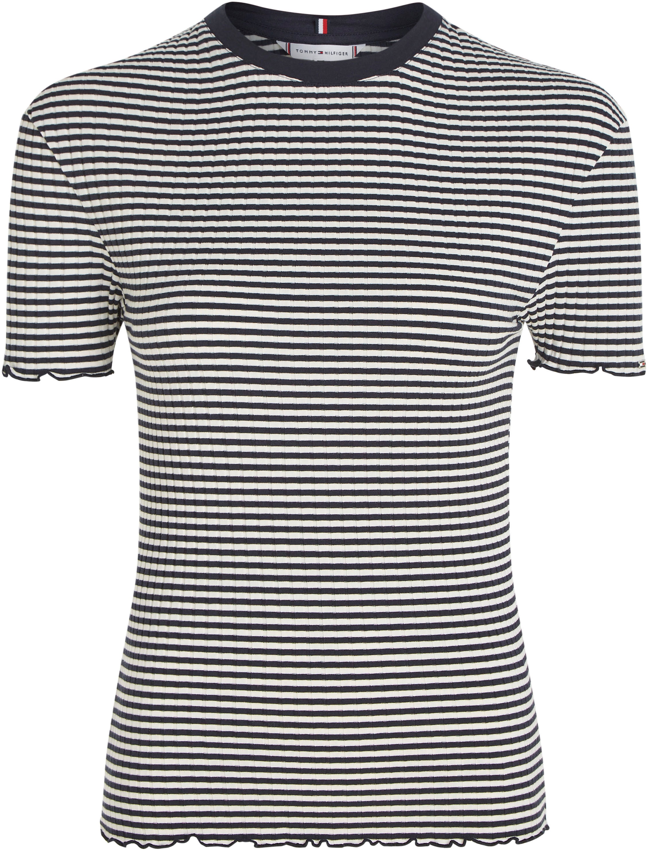 Tommy Hilfiger T-Shirt »SLIM CTN MODAL RIB STP C-NK SS«, mit Streifenmuster