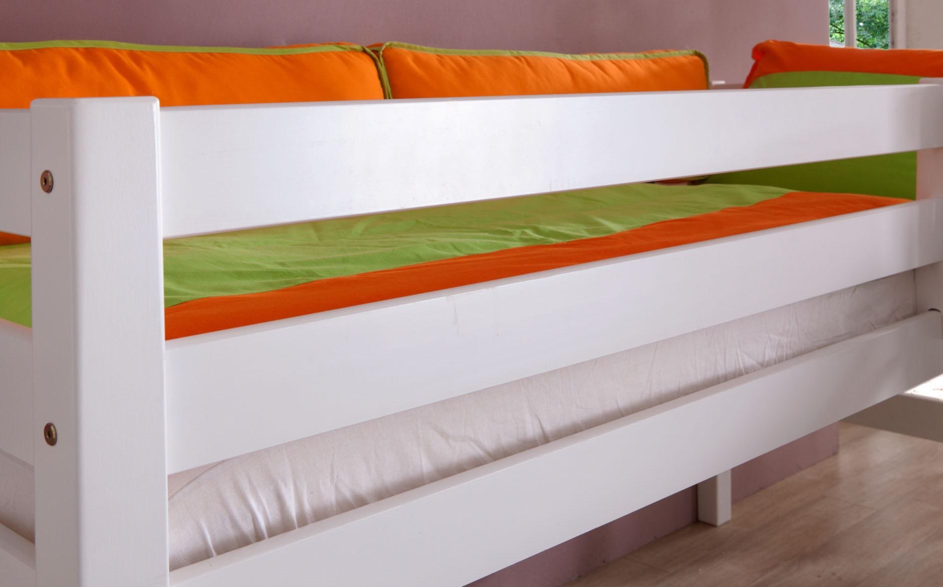 Relita Hochbett »Eliyas«, inkl. Rolllattenrost, mit Leiter u. Rutsche, massive Buche