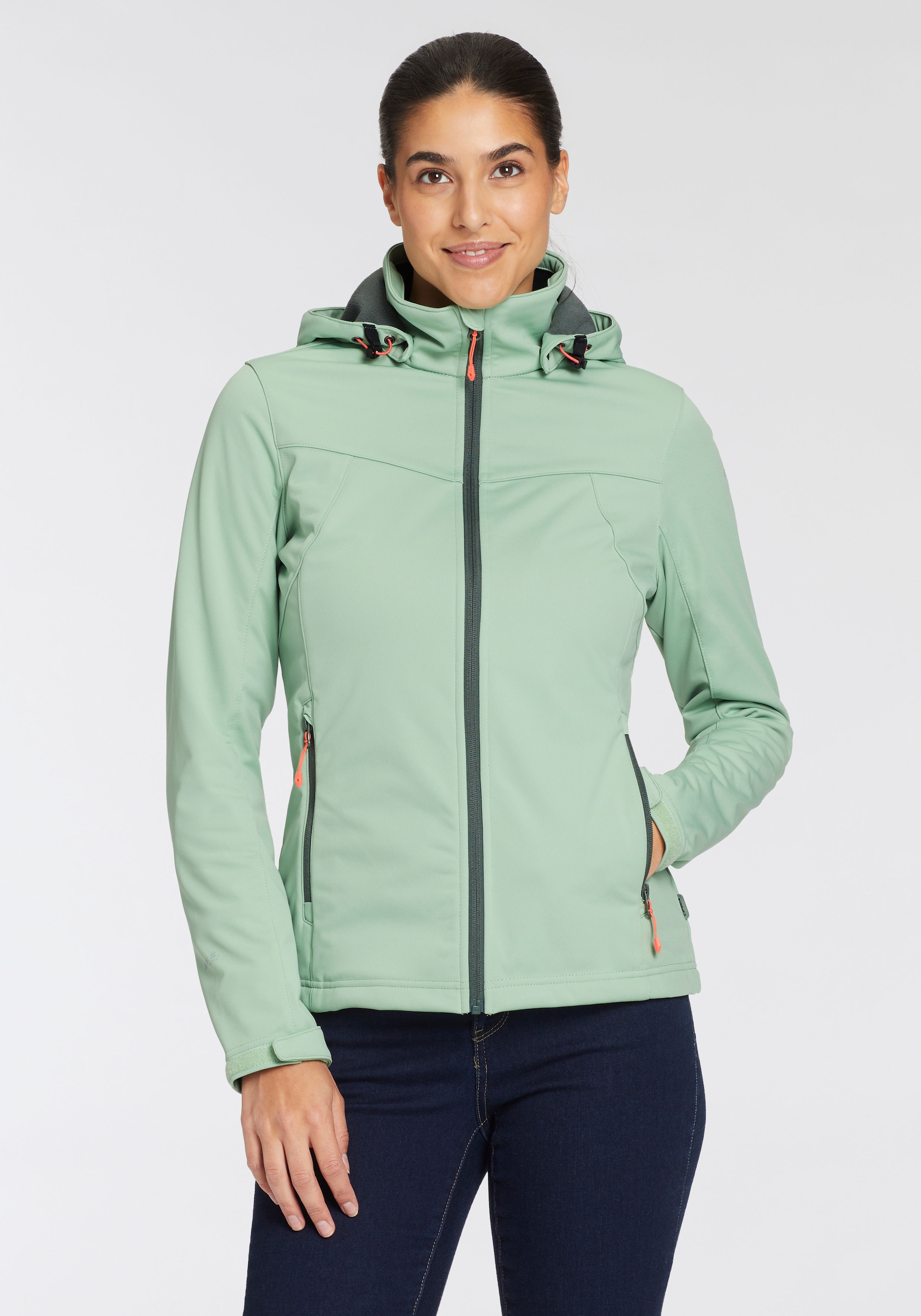 Icepeak Softshelljacke "D SOFTSHELLJACKE BOISE", (1 St.), mit Kapuze, Wasserdicht & Winddicht