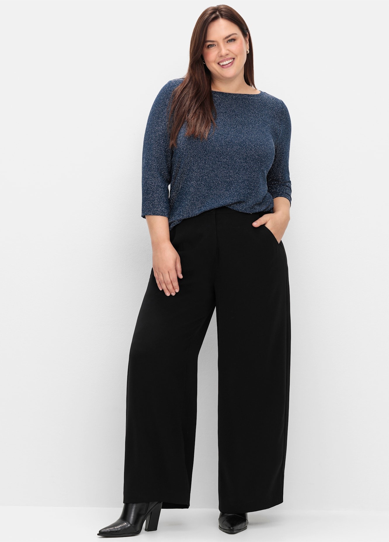 Sheego 3/4-Arm-Shirt "3/4-Arm-Shirt", (1 tlg.) günstig online kaufen