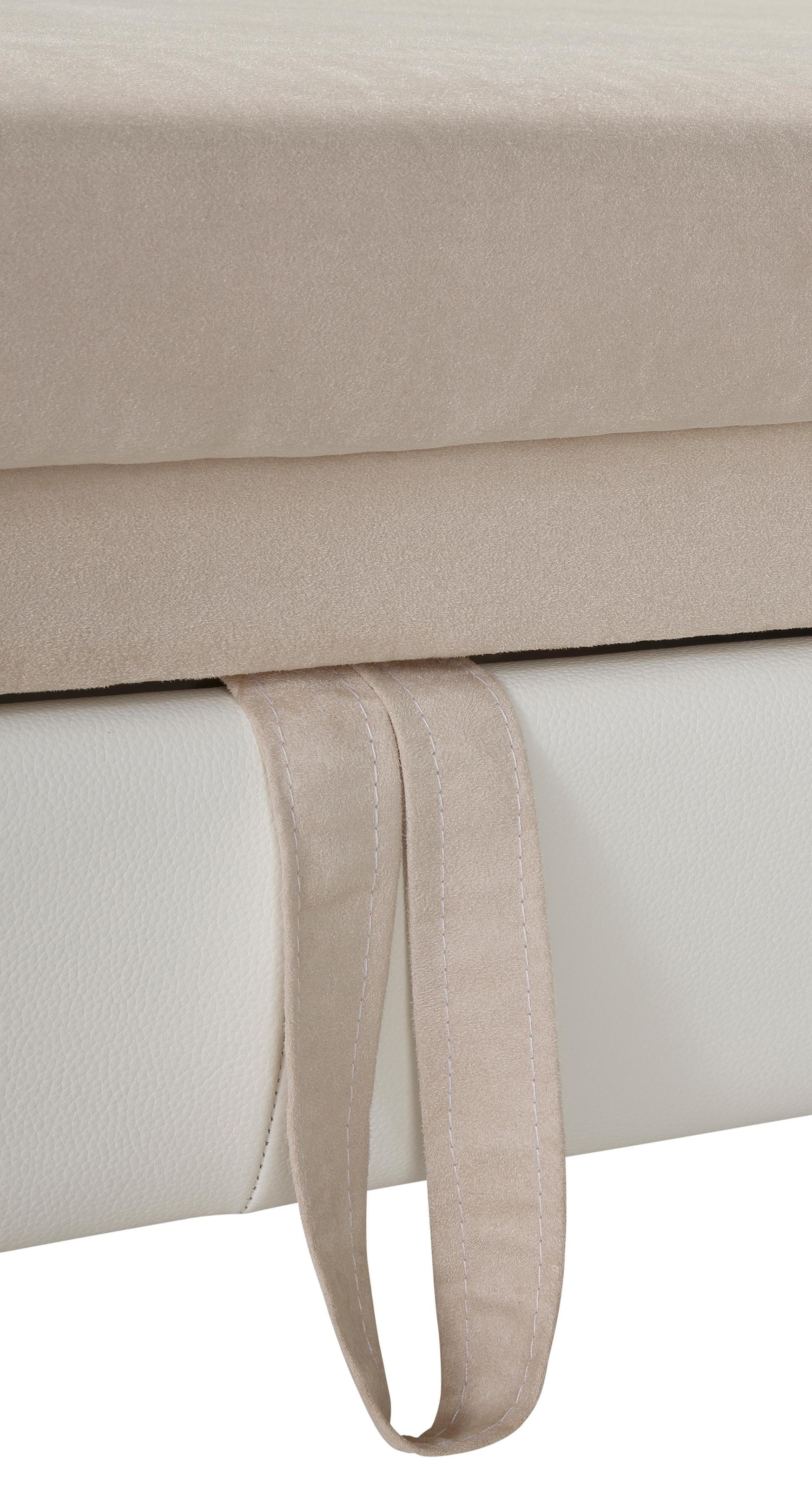 COTTA Polstergarnitur »Chef L-Form«, (Set), Set bestehend aus: Ecksofa mit Kopfteilverstellung & Hocker