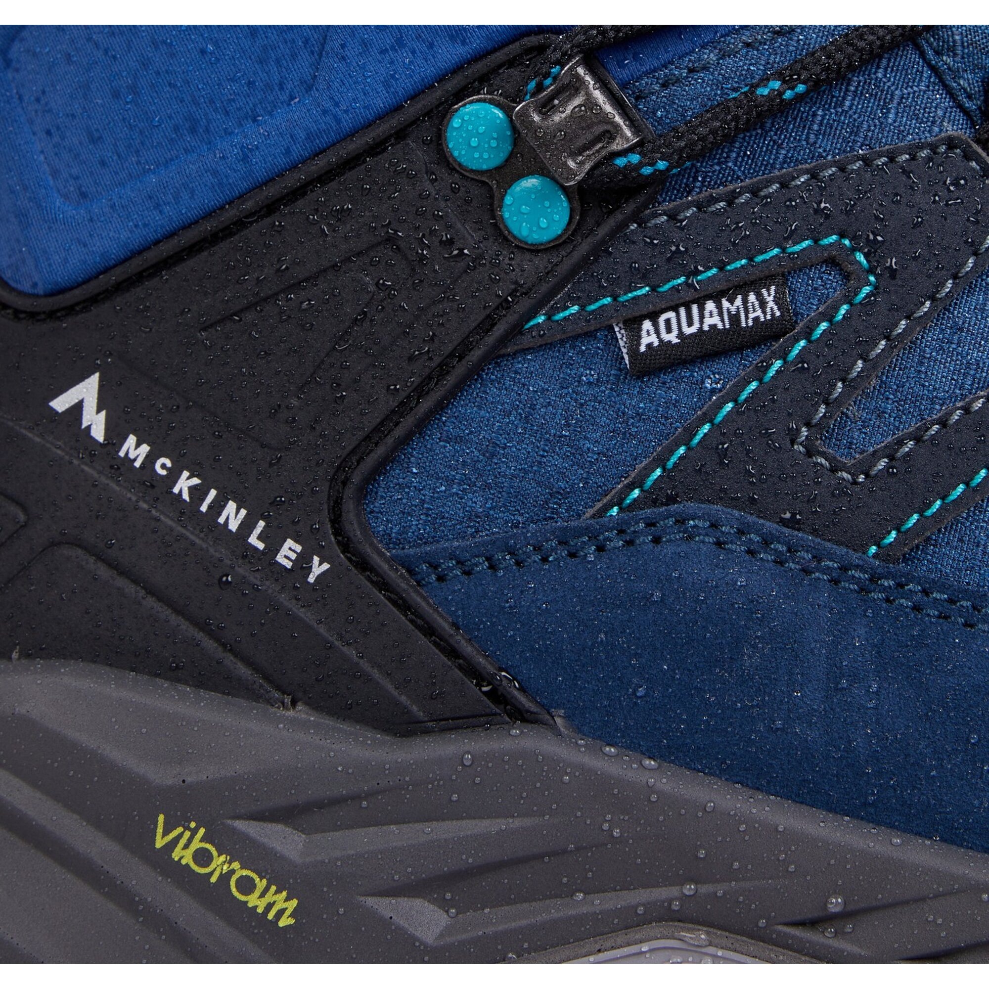 Wanderschuh MCKINLEY "Vulcanus II MID AQX W", Damen, Gr. 42, schwarz (navy, mint schwarz, schwarz), Synthetik, Schuhe Wanderschuh, wasserdicht 3