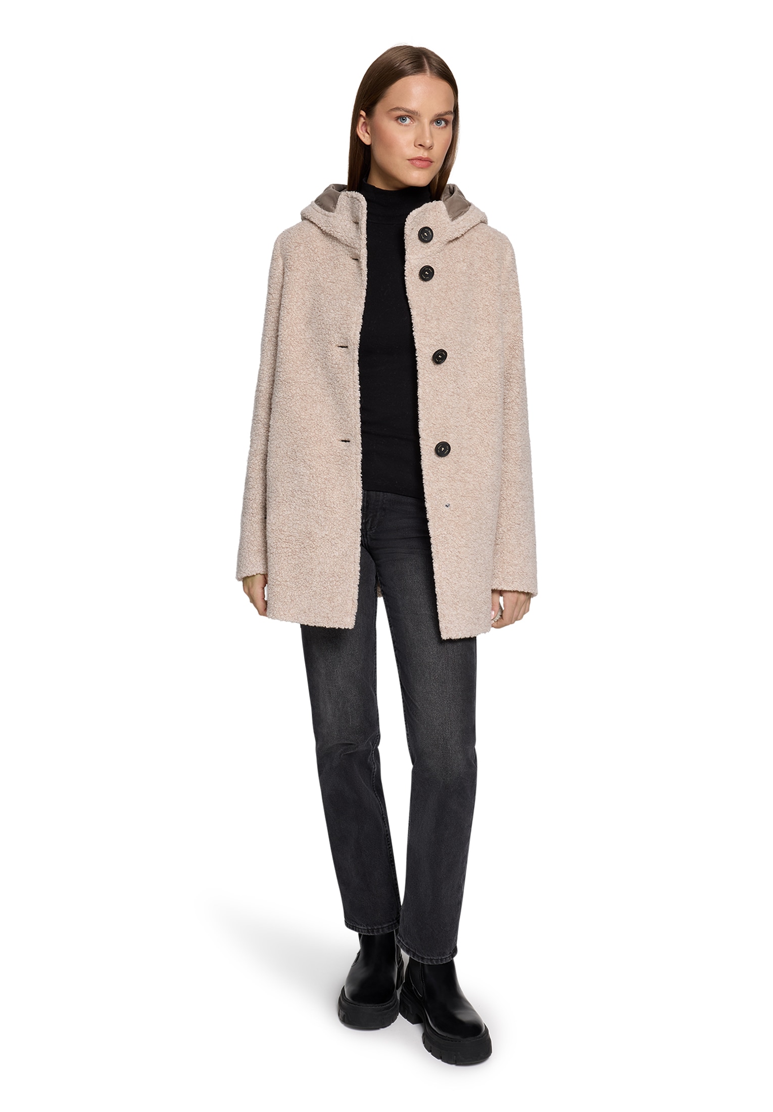 Gil Bret Wolljacke »Damen mit Kapuze« mit Kapuze