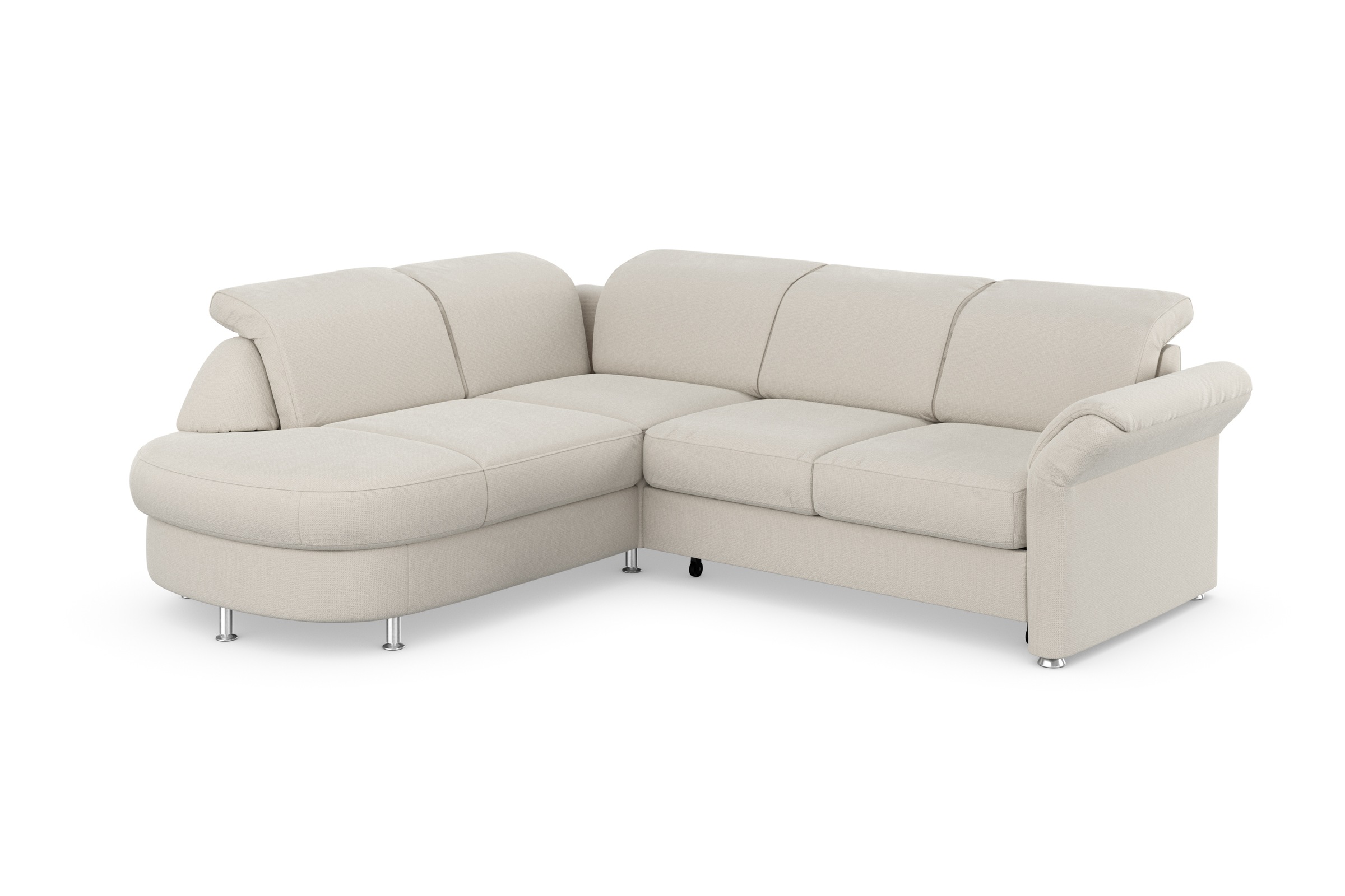 Ecksofa SIT & MORE "Apulia L-Form", beige (creme), B:250cm H:78cm T:212cm, Webstoff (100% Polyester);Struktur weich (90% Polyester, 10% Polyamid);Luxus-Micofaser Euphoria (100% Polyester);Samtoptik (100% Polyester), Sofas, Ecksofa, wahlweise Bettfunktion, 9