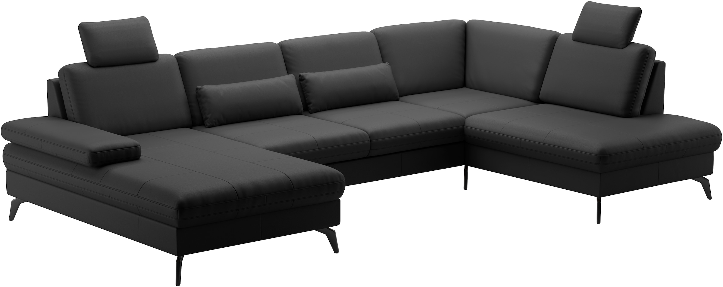 sit&more Wohnlandschaft »Morris U-Form, inkl. Sitztiefenverstellung«, wahlweise mit Armteilverstellung, Bettfunktion & Bettkasten