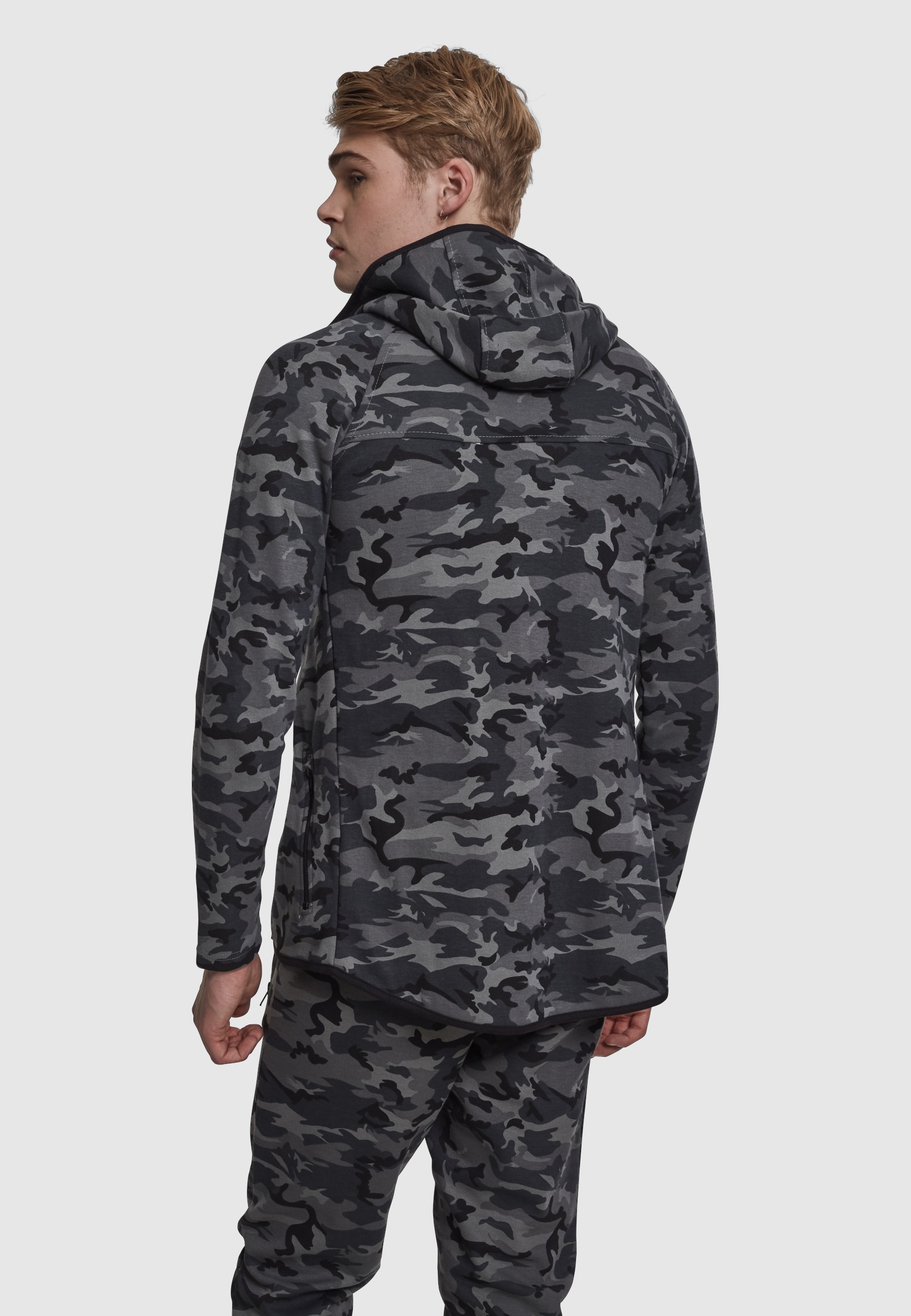 URBAN CLASSICS Langmantel »Urban Classics Herren Interlock Camo Zip Jacket«