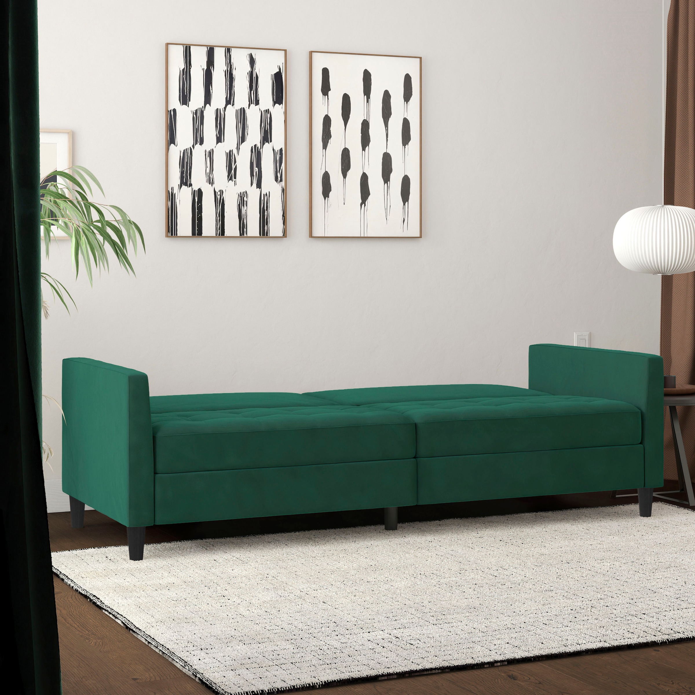 Dorel Home 3-Sitzer »Presley«, Sofa mit Bett-Funktion und verstellbarer Rückenlehne