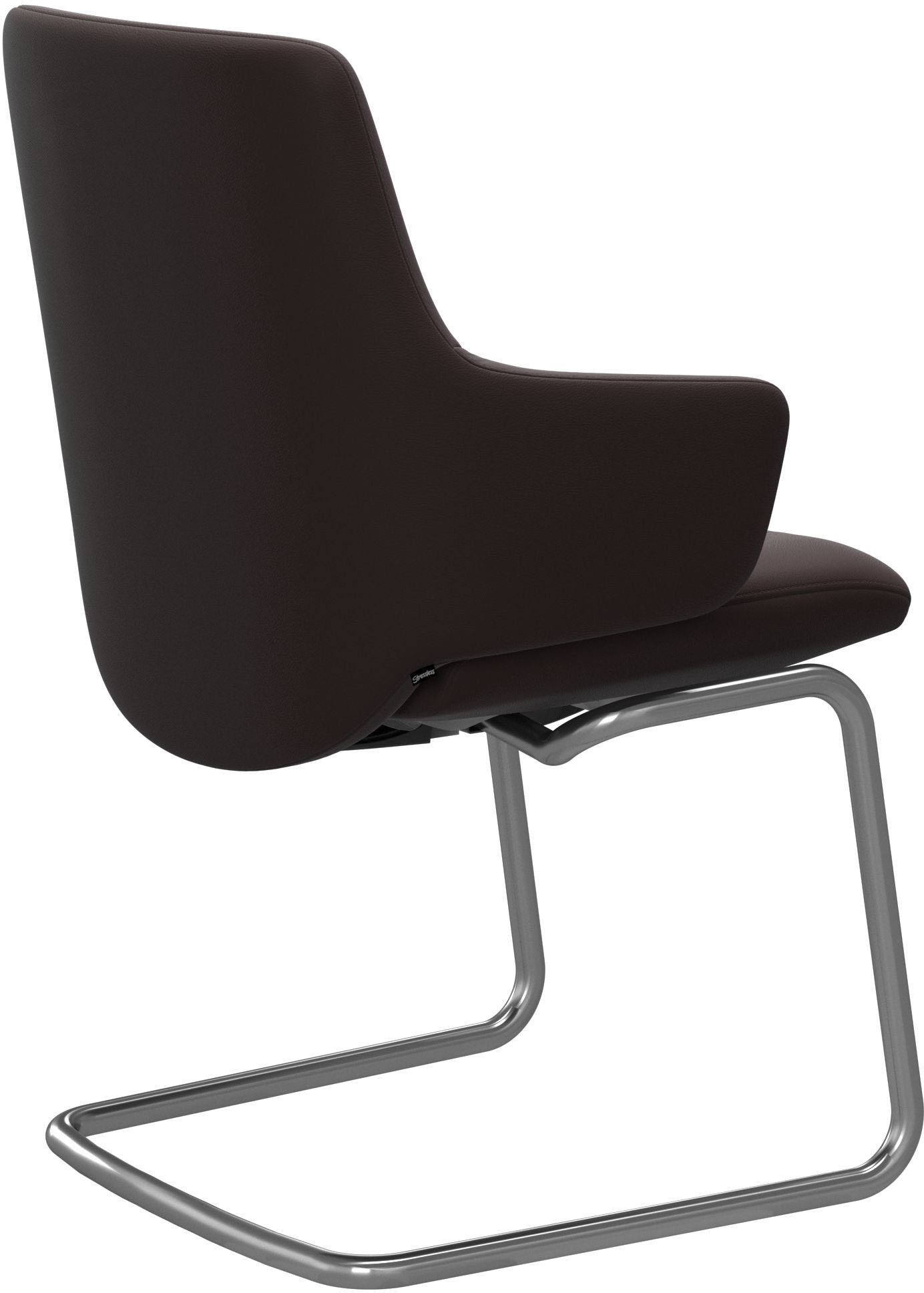 Polsterstuhl STRESSLESS "Laurel", braun (chocolate paloma, schwarz matt), B:58cm H:92cm T:60cm, Leder PALOMA: PALOMA ist ein durchgefärbtes Semianilin-Möbelleder mit natürlicher Narbung., Stühle, Polsterstuhl, Low Back mit Armlehne, Größe L, mit Beinen au 3