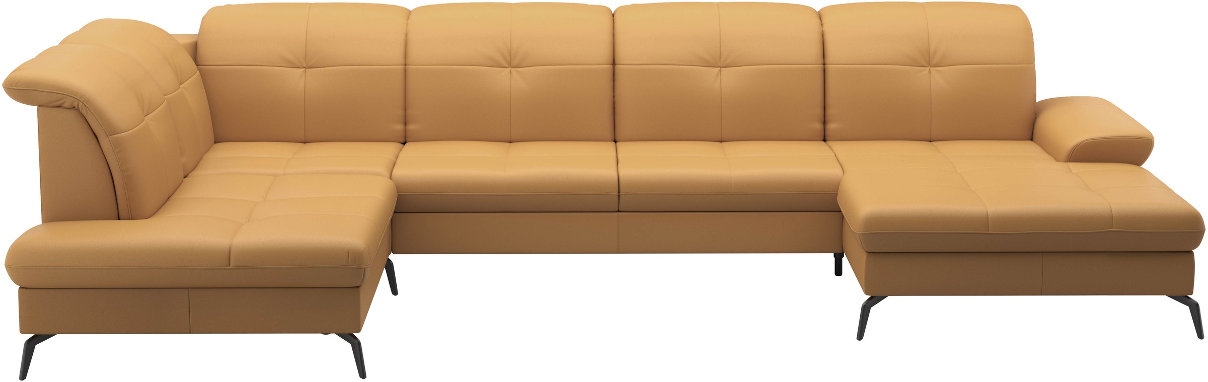 sit&more Wohnlandschaft »Amica, U-Form, inkl. Sitztiefenverstellung und Armteilverstellung«, wahlweise mit Kopfteilverstellung, Bettfunktion und Bettkasten