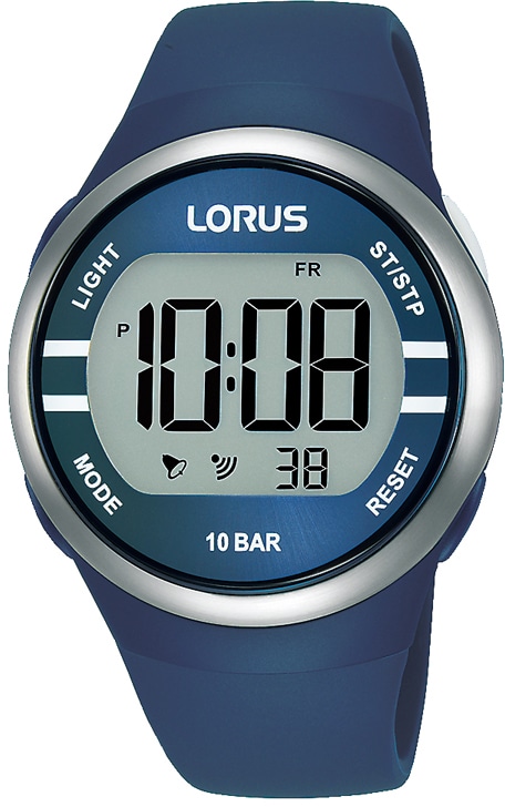 LORUS Chronograph »Lorus Digital Chrono, R2339NX9«, Armbanduhr, Quarzuhr, Damenuhr, Herrenuhr, Stoppfunktion, Datum