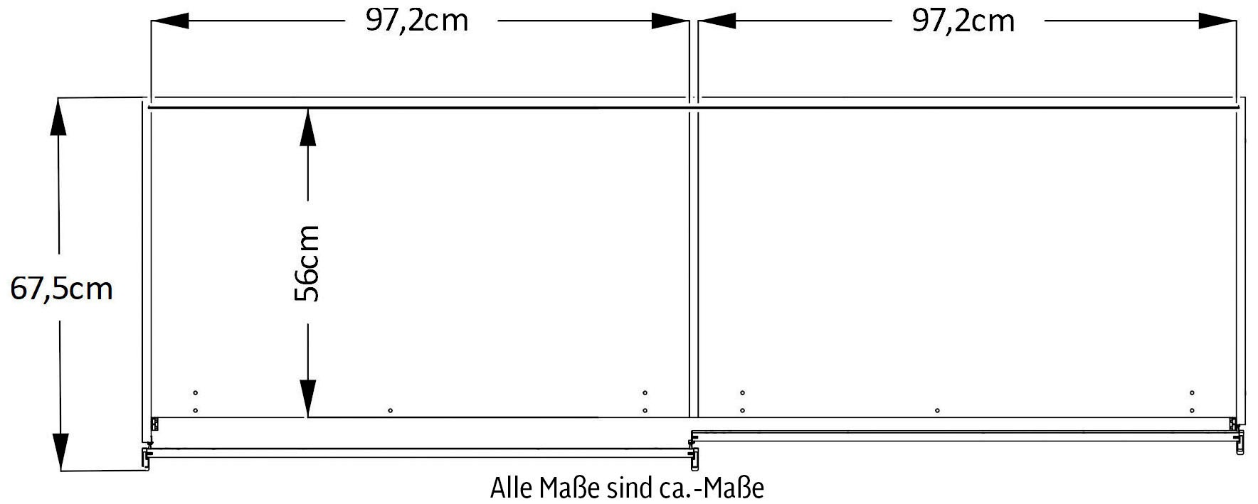 STAUD Schwebetürenschrank »Sonate Lucca, Made in Germany«, Mit vier verschiedenen Ausstattungsvarianten