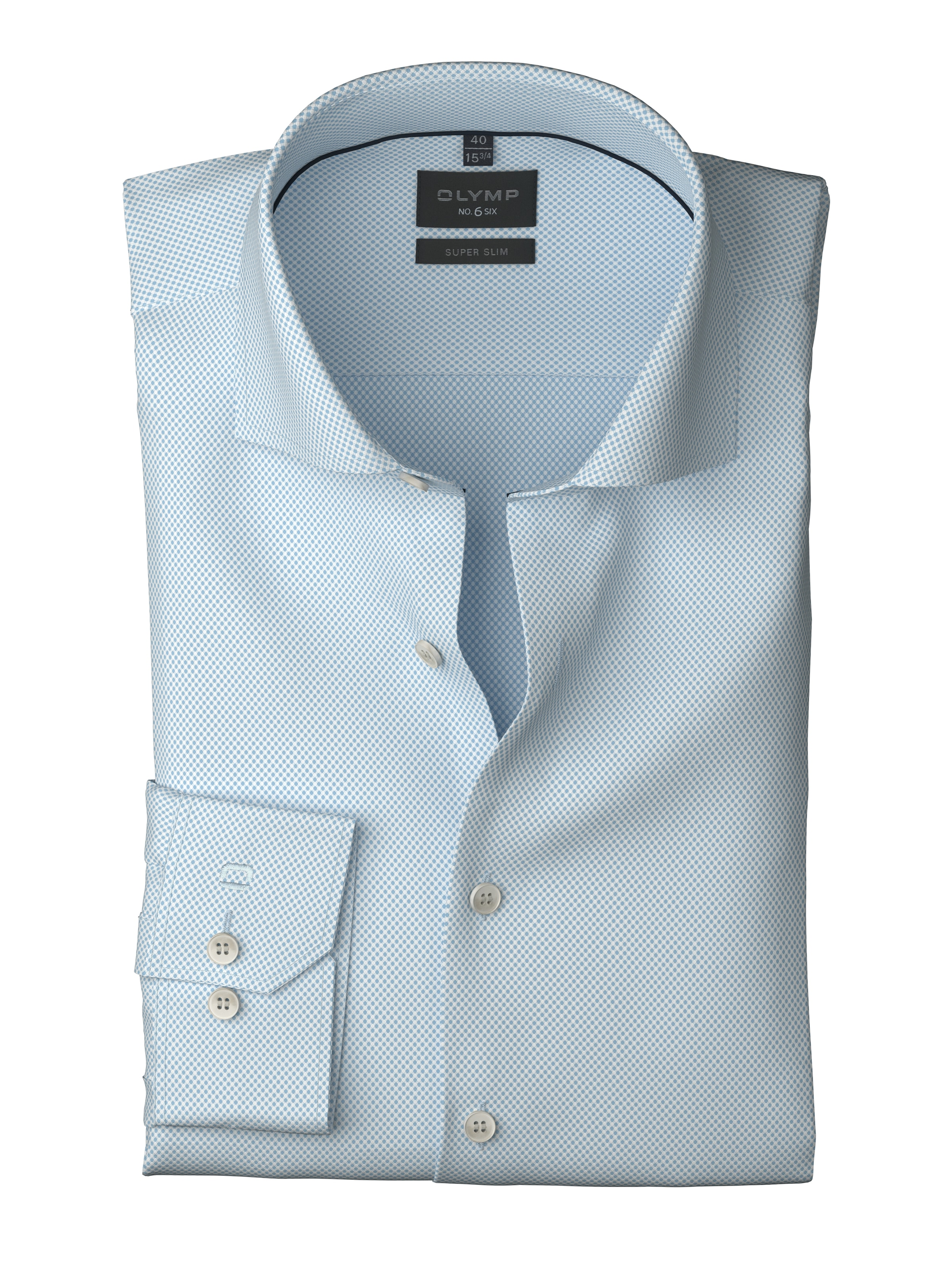OLYMP Langarmhemd »No 6 six« Royal Kentkragen, Businesshemd, super slim fit