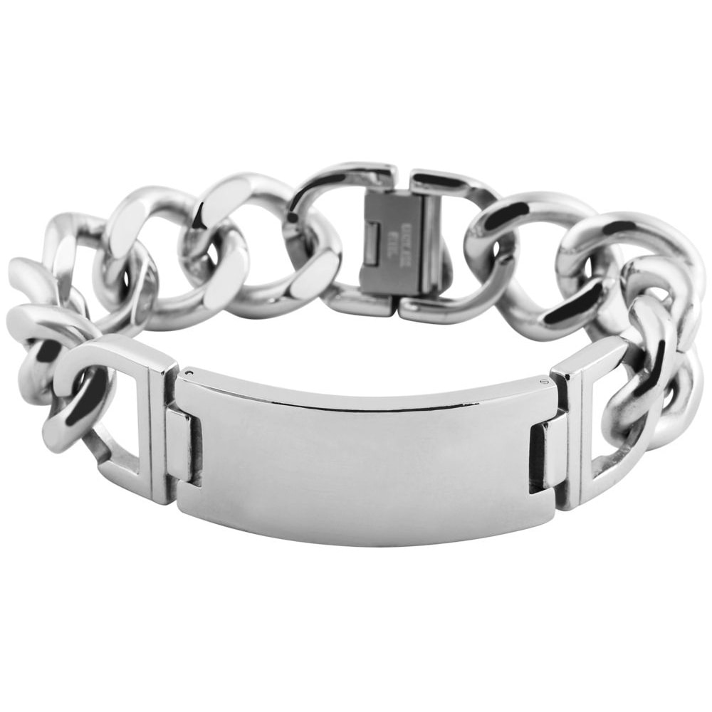 Adelia´s Armband »Herren Armband – Panzerarmband aus Edelstahl 25 cm« Perfekt als Geschenk zum Geburtstag