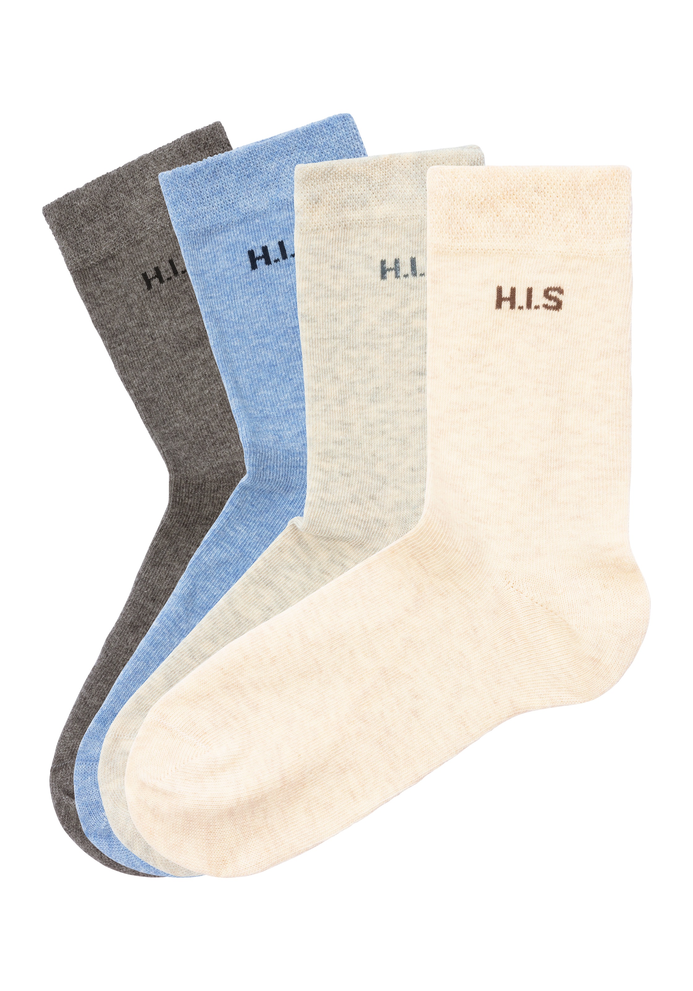 H.I.S Socken Packung, 4 Stk. tlg. ohne einschneidendes Bündchen günstig online kaufen