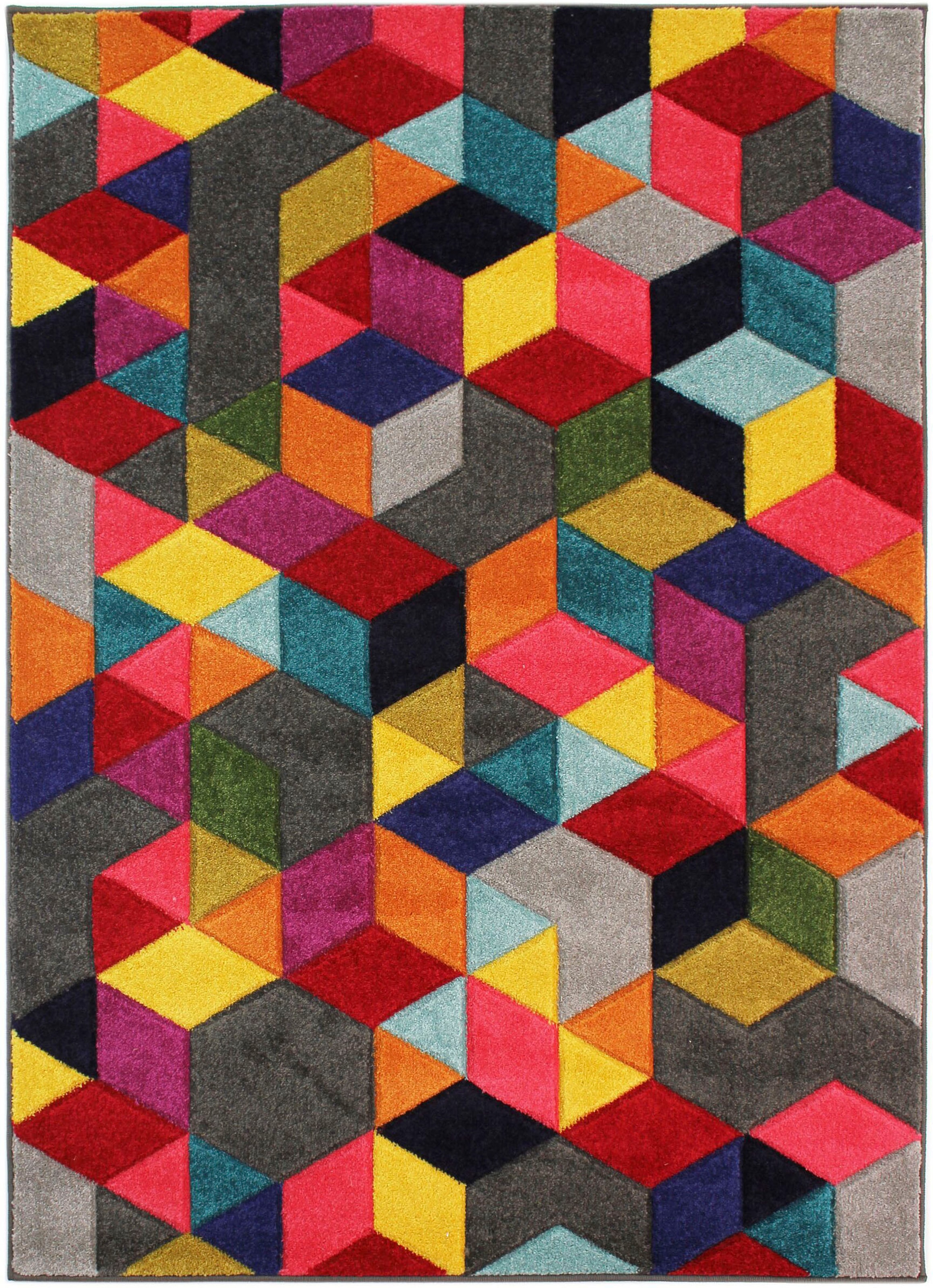FLAIR RUGS Teppich »Dynamic«, | fußbodenheizungsgeeignet, Muster, Design, geometrisches Cube bunt rechteckig, BAUR Rechnung auf