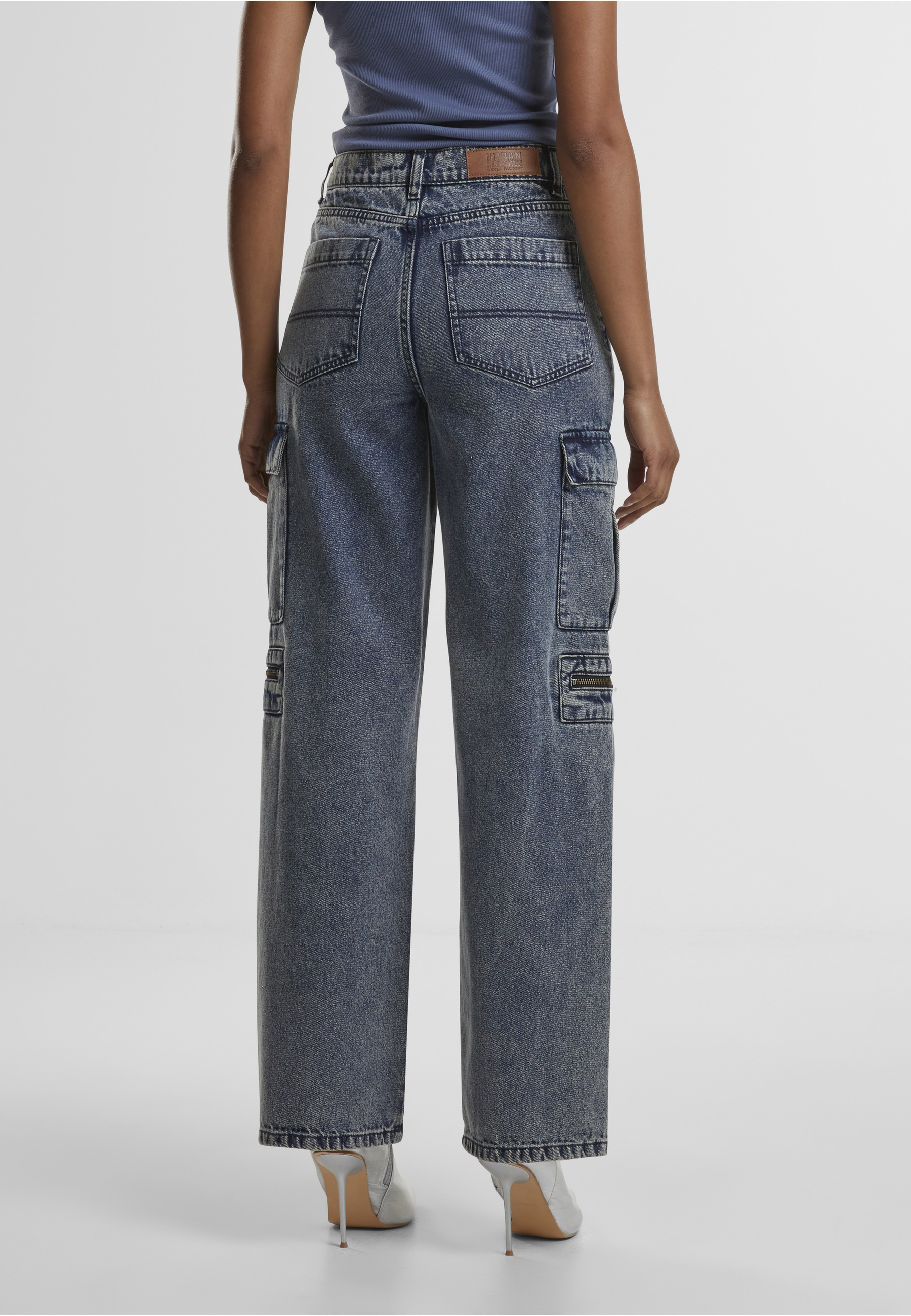 URBAN CLASSICS Cargohose »Urban Classics Ladies Loose Utility Denim Pants«