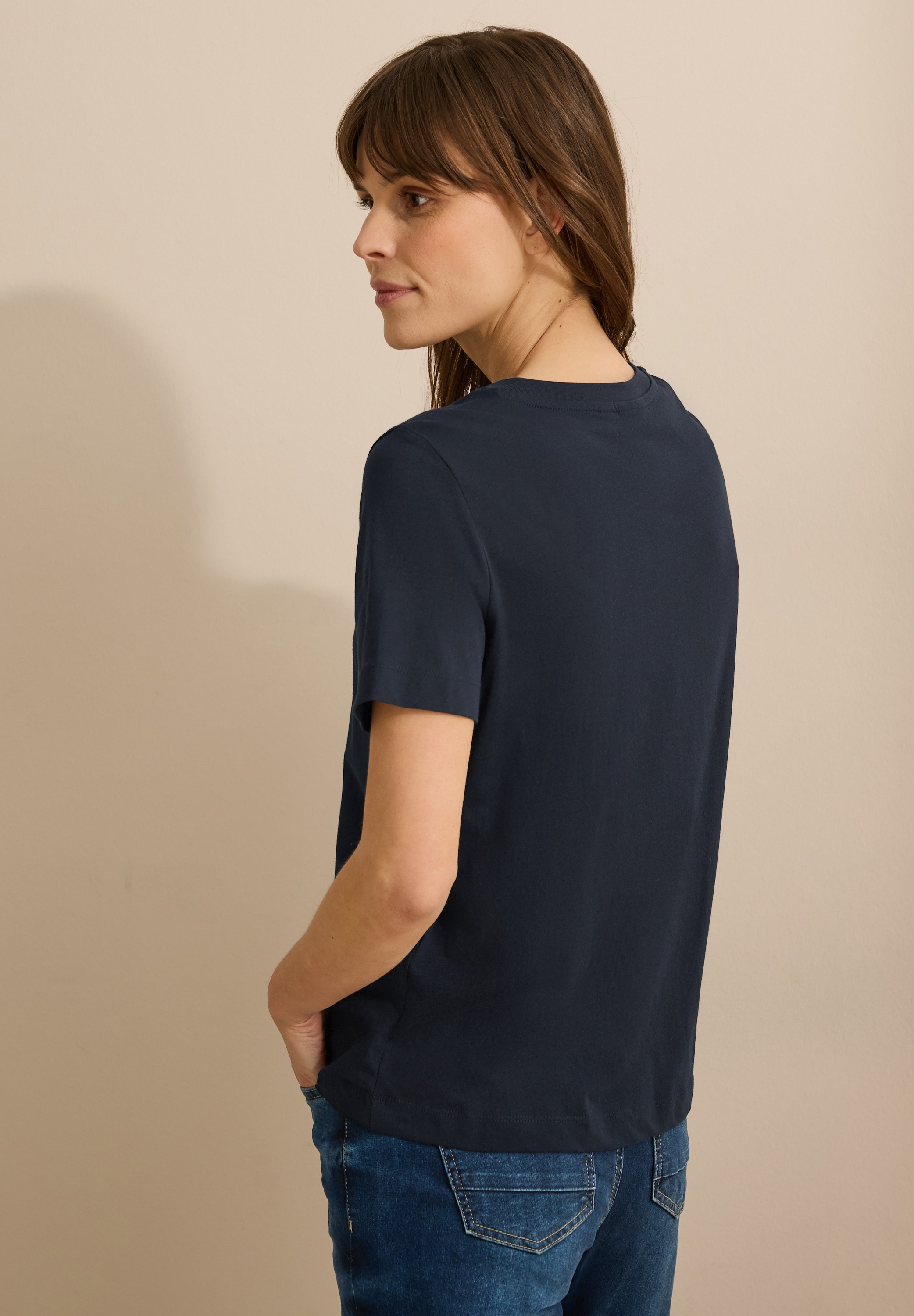 Cecil Rundhalsshirt, aus reiner Baumwolle
