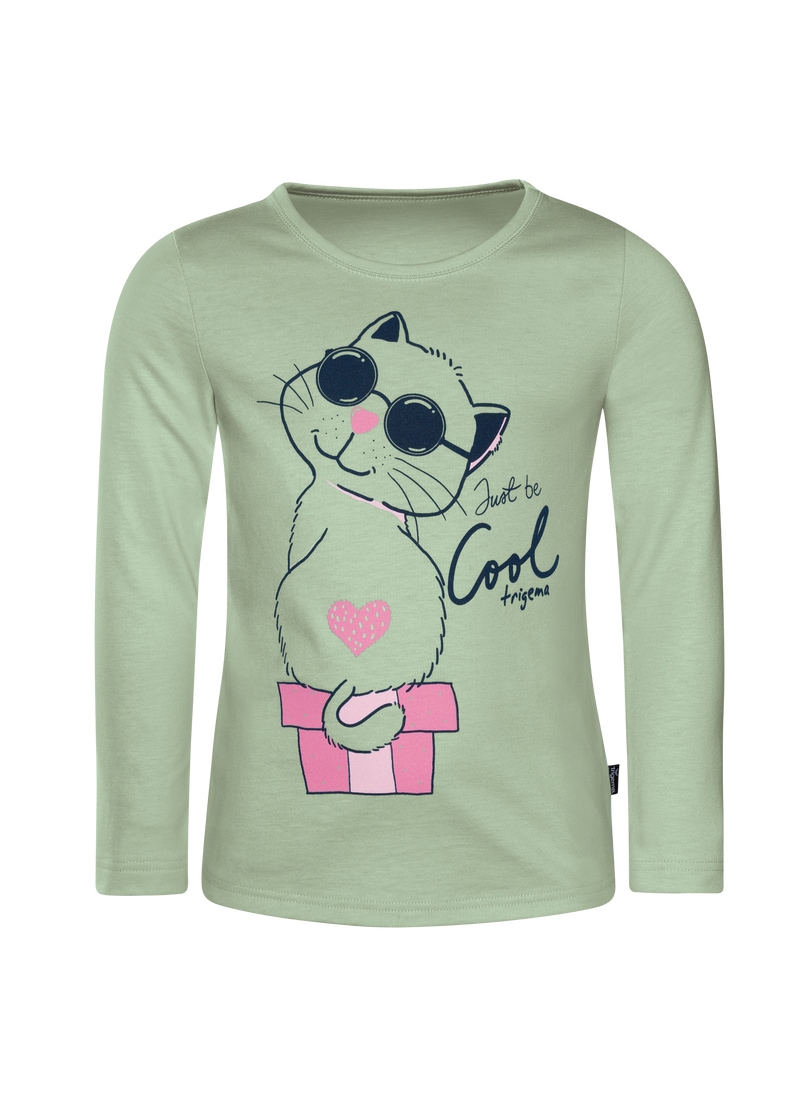 Trigema Pyjamaoberteil »TRIGEMA Langarmshirt mit Katzen-Motiv«, (1 tlg.)
