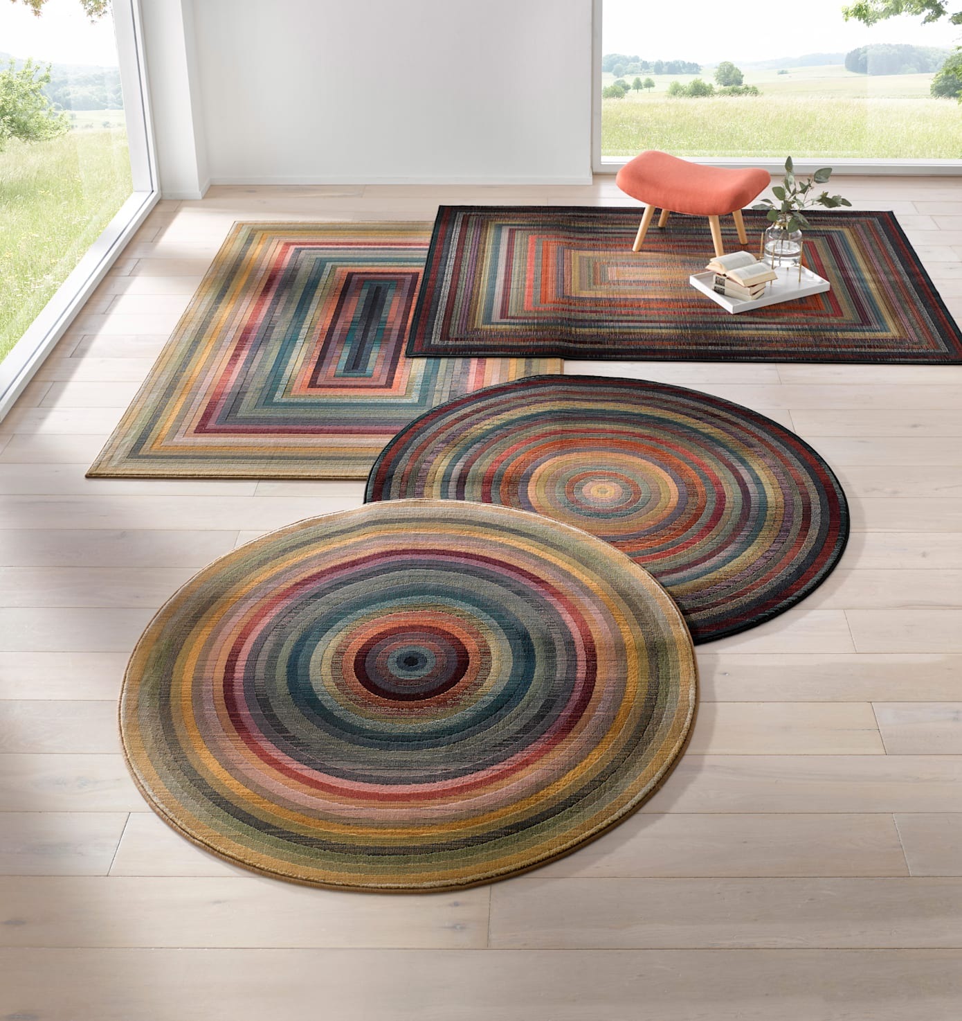 Teppich HEINE HOME Gr. 4, beige, B:120cm H:10mm L:175cm, Polypropylen, Teppiche, Kurzflorteppich Webteppich Flachgewebeteppich Teppich 3