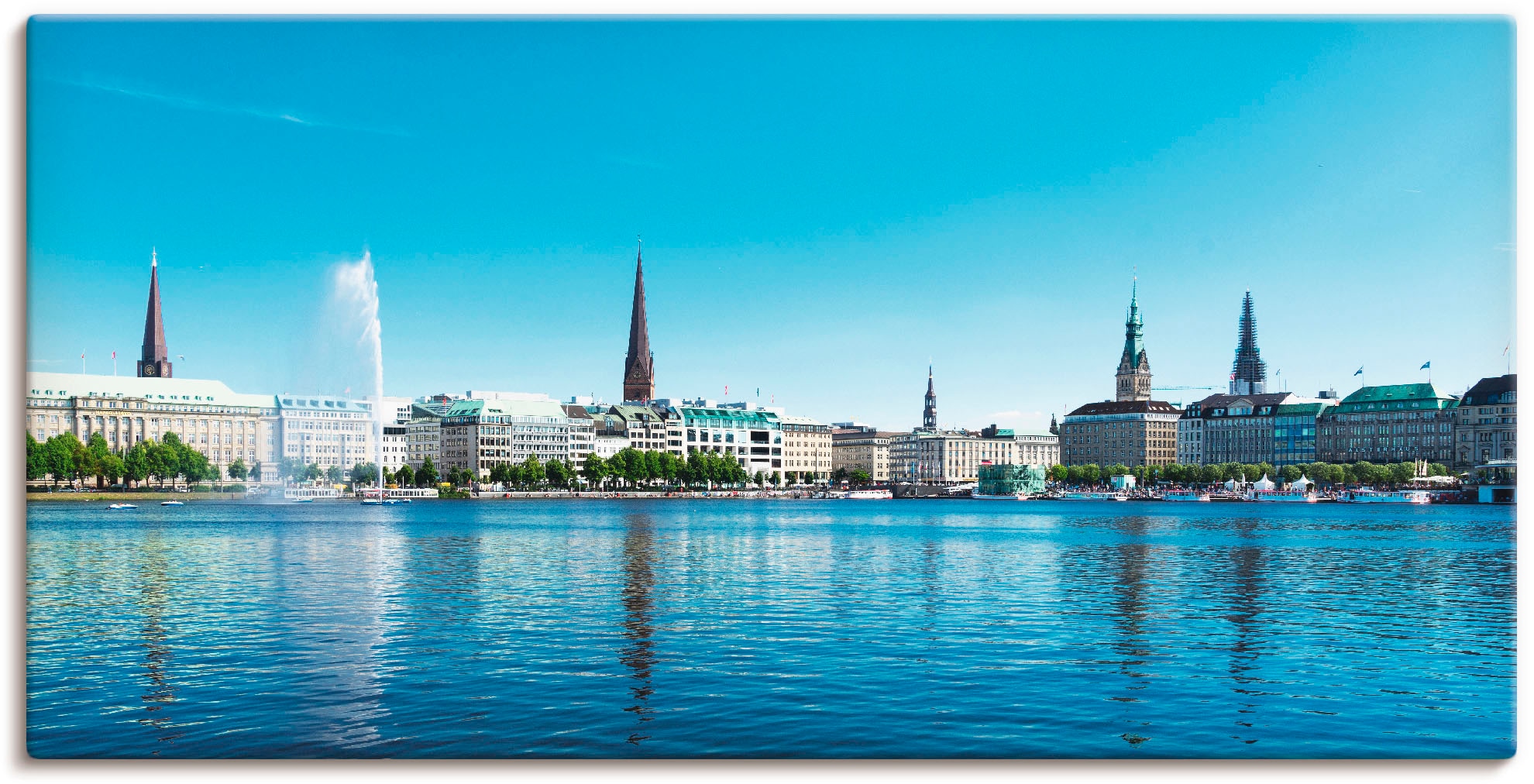 Artland Wandbild »Hamburg Alsterpanorama«, Deutschland, (1 St.), als Leinwandbild, Poster in verschied. Größen