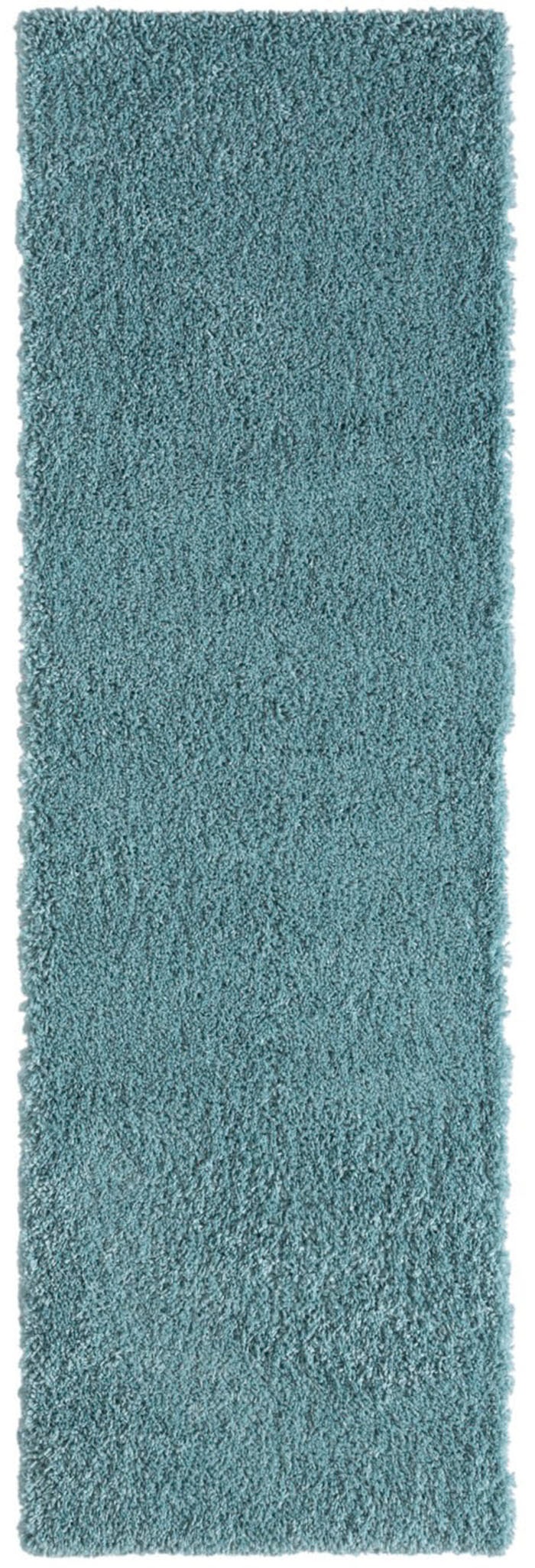 Myflair Möbel & Accessoires Hochflor-Bettumrandung »My Shaggy«, (3 tlg.), Shaggy, Uni-Farben, leicht glänzend, extra flauschig, Läufer-Set