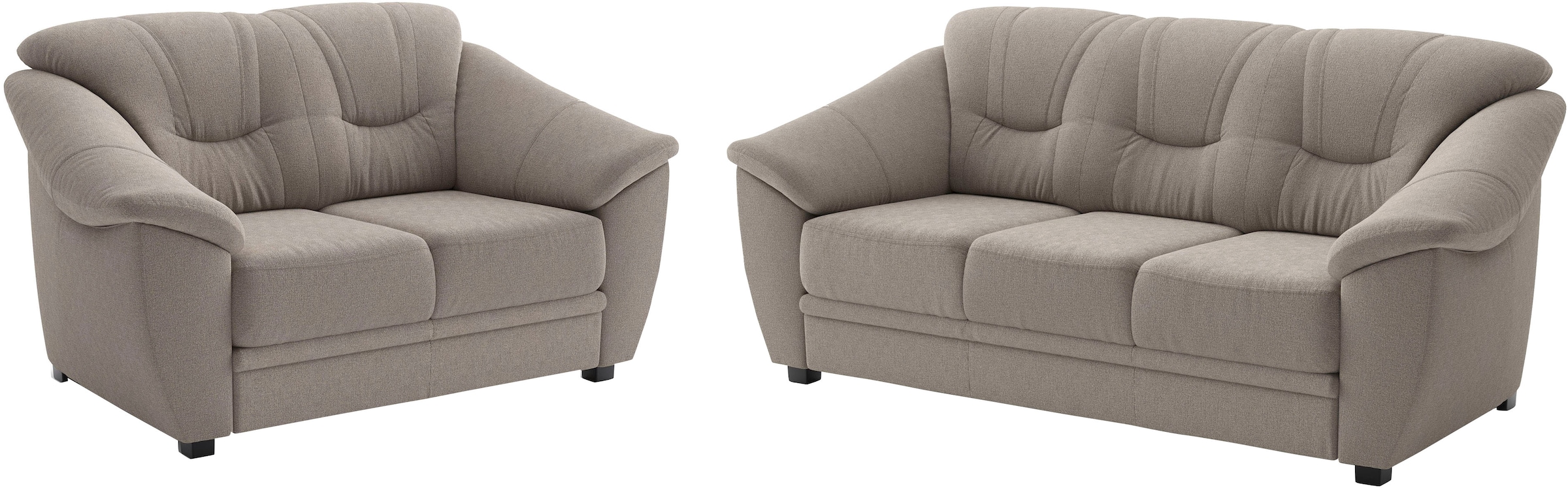 sit&more Polstergarnitur "Savona, Set: 2- & 3er-Sofa, B: 148 bzw. 198 cm, Federkern-Polsterung" 2 tlg. komfortable Sitzhöhe 46 cm, frei im Raum stellbar, stilvolles Design