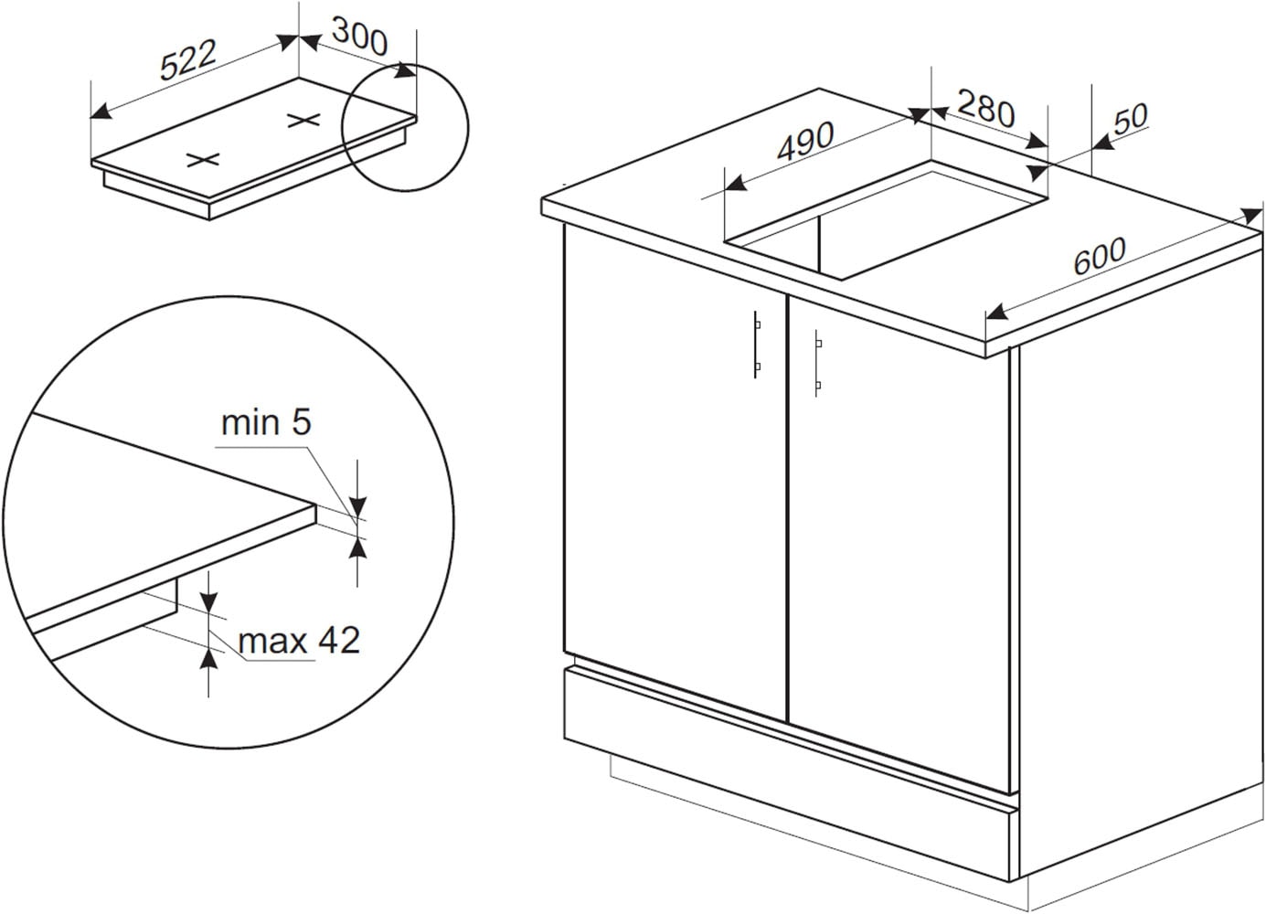 Amica Elektro-Kochfeld »KMC 761 100 C« Memory speichert Einstellungen bei versehentlichem Ausschalten