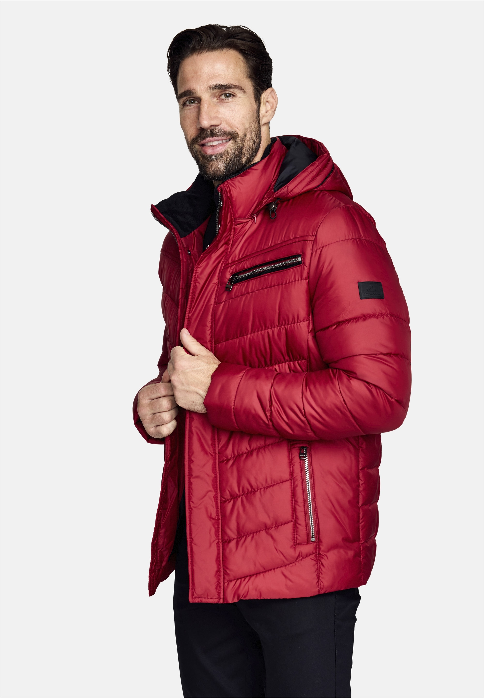 New Canadian Steppjacke, mit Fleece-Einsatz am Innenkragen