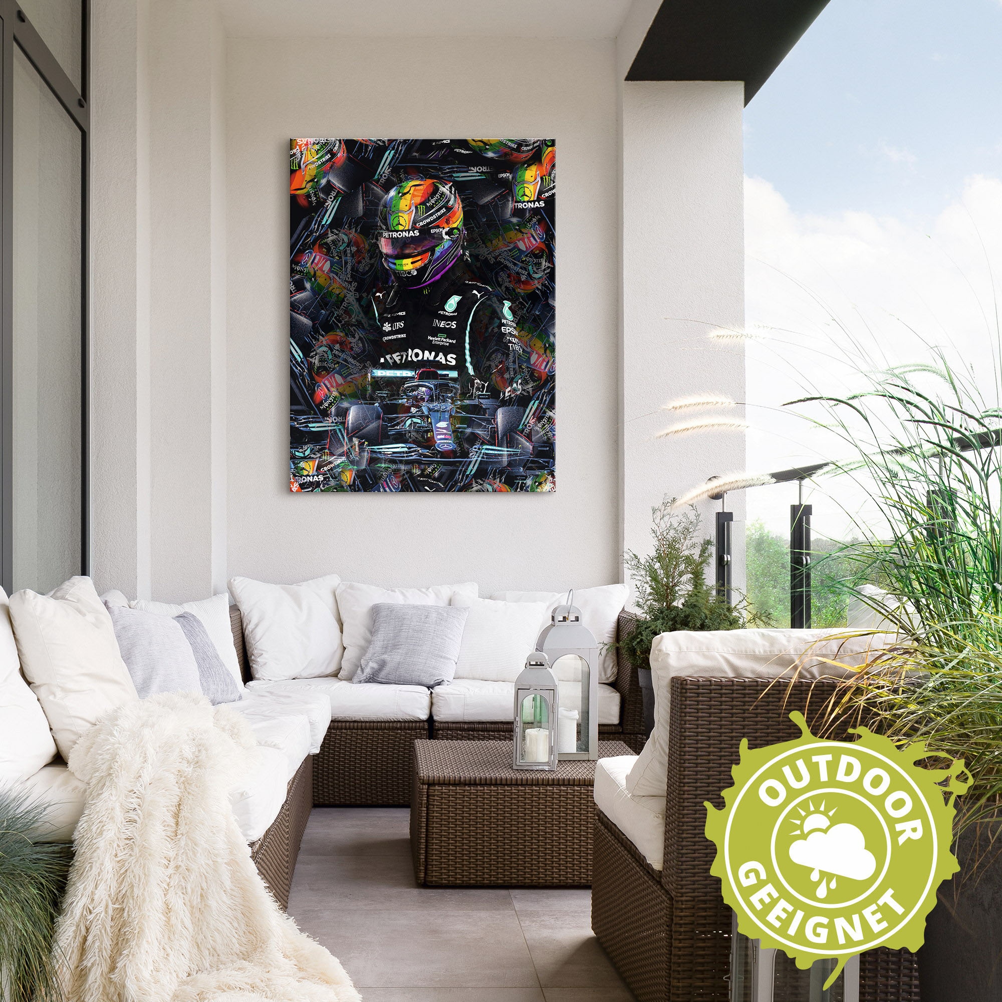 Artland Wandbild »Sir Lewis Hamilton Motorsportlegende«, Bilder von Männern, (1 St.), als Alubild, Outdoorbild, Leinwandbild, Poster in verschied. Größen