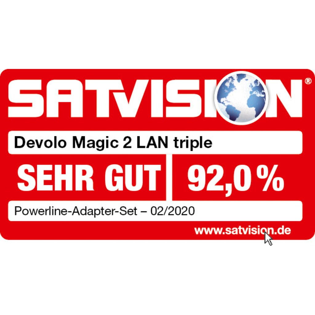 DEVOLO LAN-Router »Magic 2 LAN triple Ergänzung (2400Mbit, 3x GbitLAN, Heimnetz)«