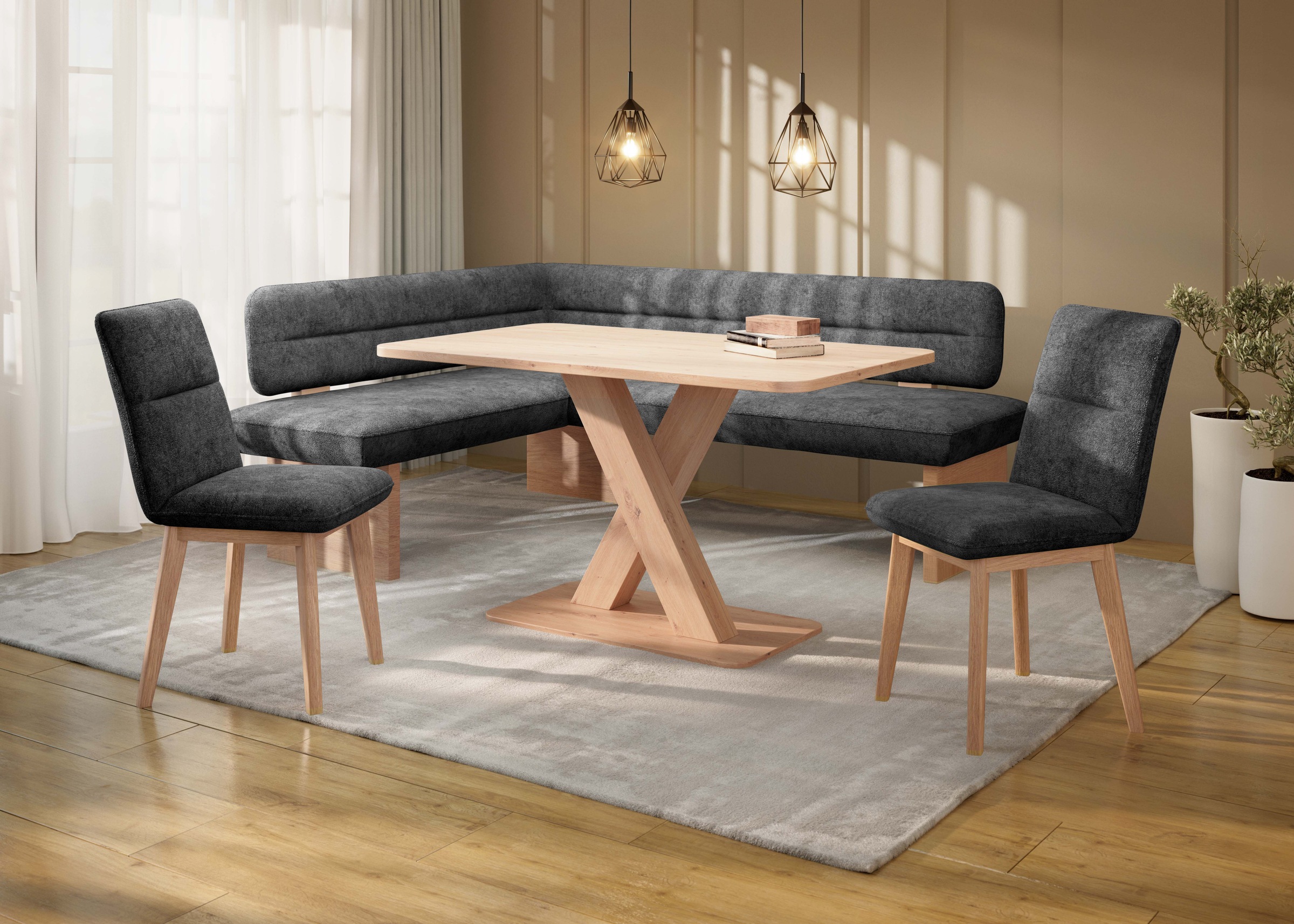 Home affaire Eckbankgruppe "Louise + Miles Essecke Sitzgruppe Eckbank Küche günstig online kaufen