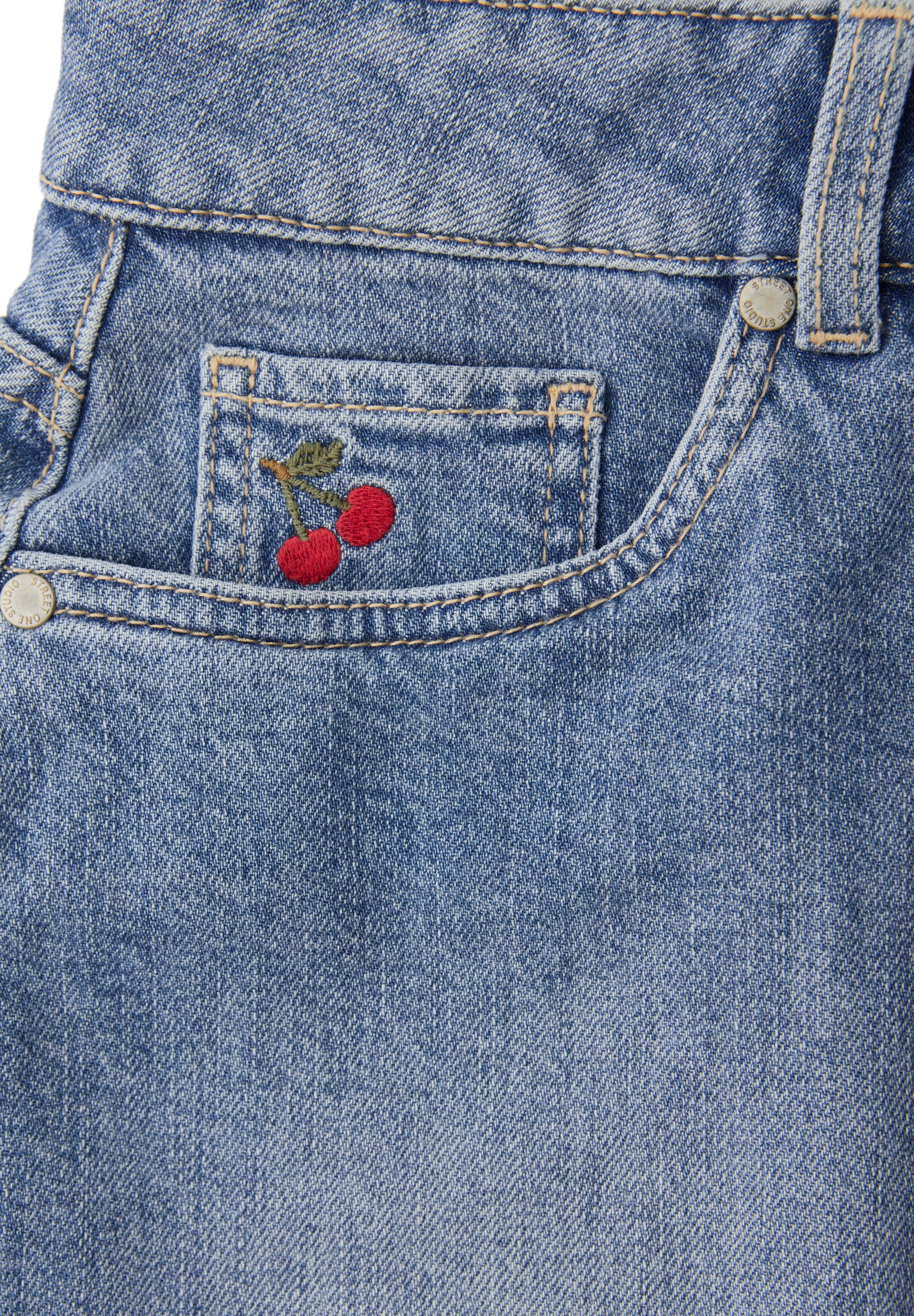 STREET ONE STUDIO Jeansrock aus Baumwolle mit Stretchanteil