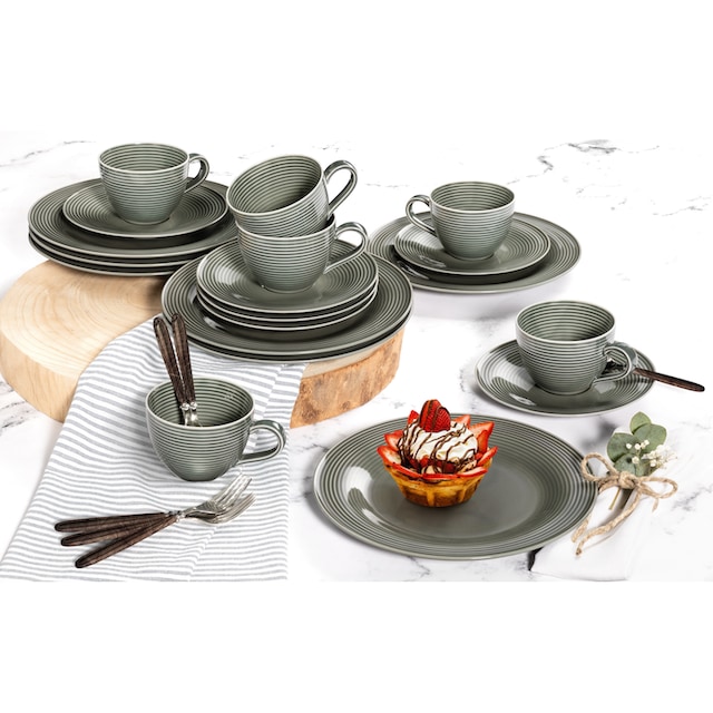 Seltmann Weiden Kaffeeservice »Geschirr-Set Beat«, (Set, 18 tlg.), wunderschöne  Farbglasur, Made in Germany, 18 Teile, für 6 Personen | BAUR