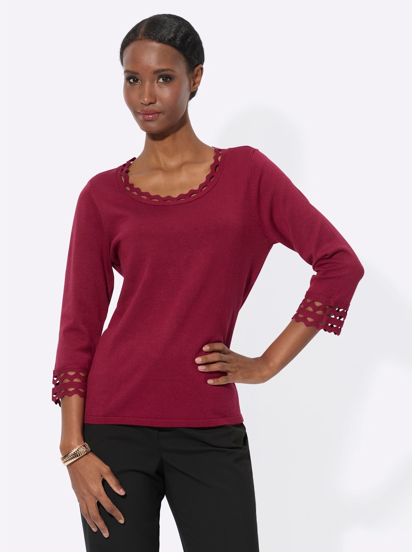 creation L 3/4 Arm-Pullover »Lyocell-Viskose-Pullover«