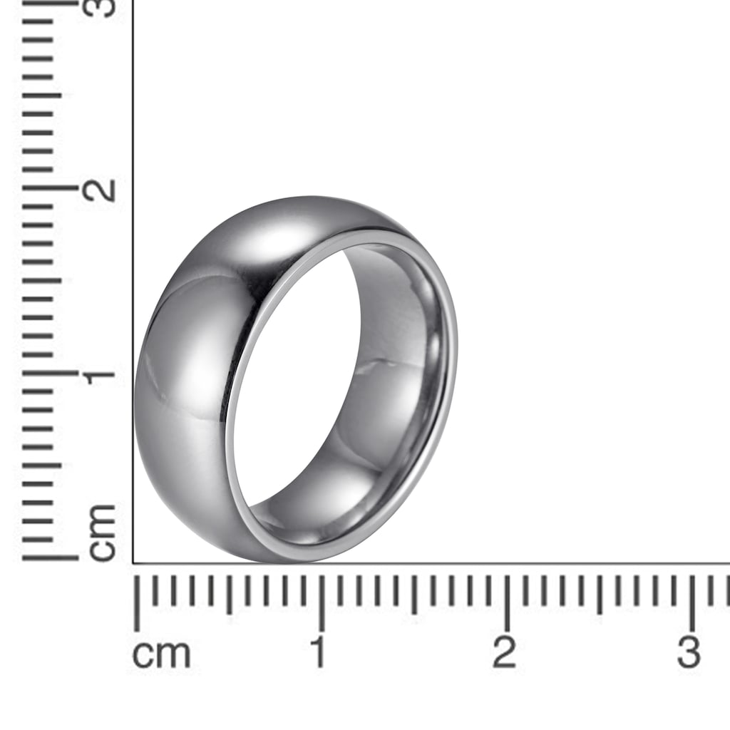 Zeeme Fingerring »Edelstahl glanz poliert 8mm breit«