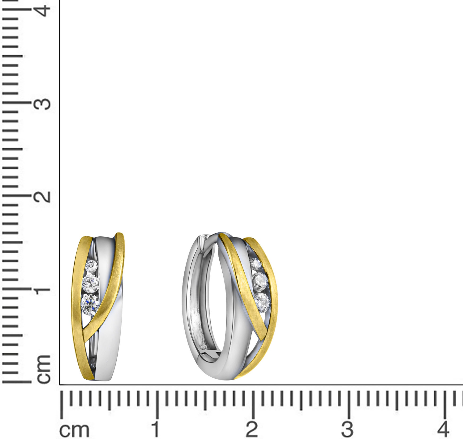 Firetti Paar Creolen »Schmuck Geschenk, Ohrringe, Silber 925«, mit Zirkonia (synth.)