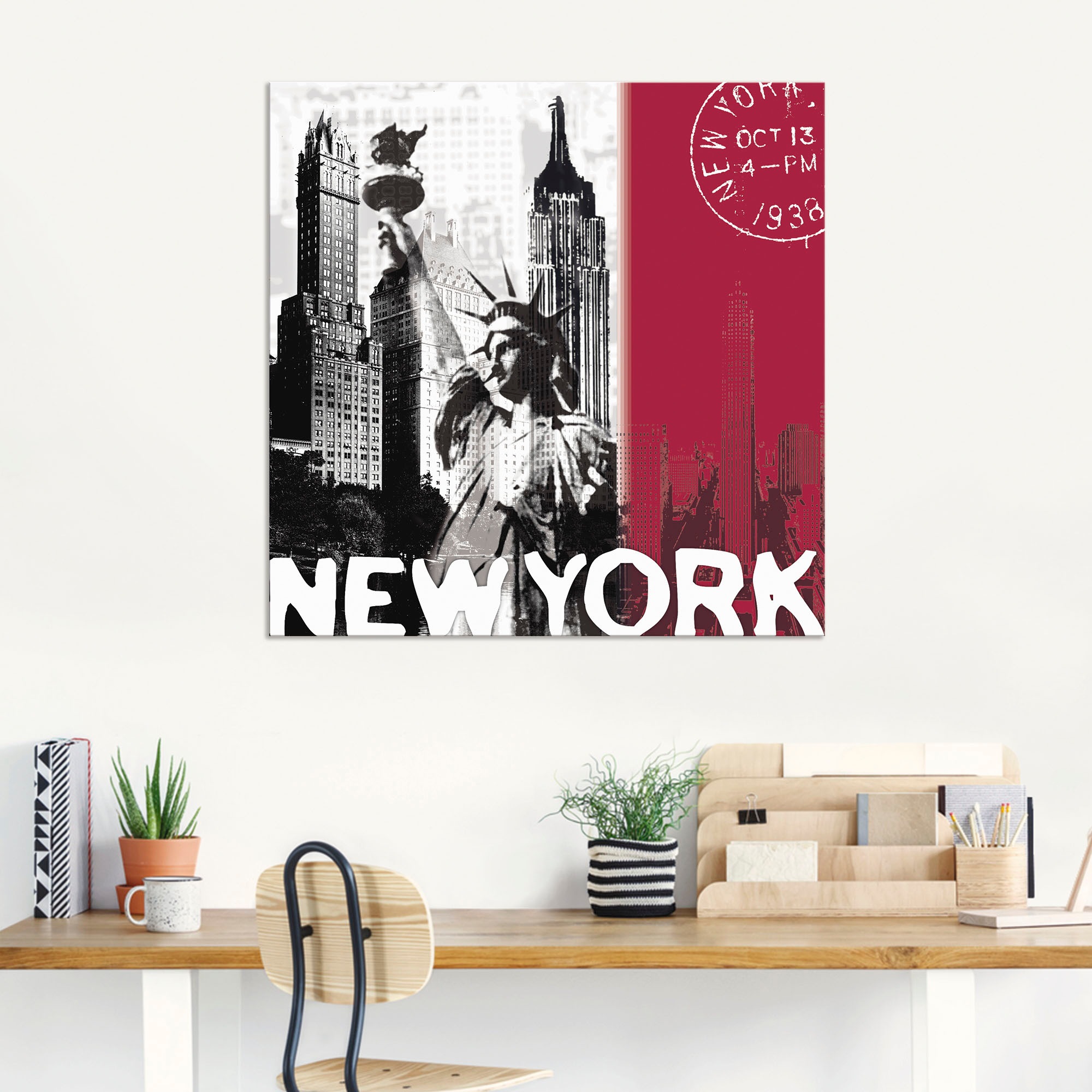 Artland Wandbild »New York«, Gebäude, (1 St.), als Alubild, Outdoorbild, Leinwandbild in verschied. Größen
