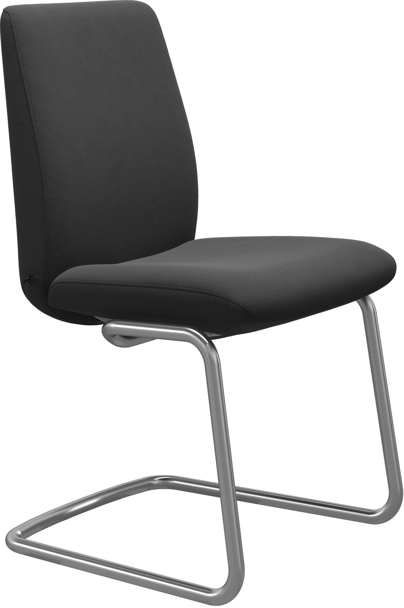 Stressless Polsterstuhl "Laurel", Microfaser DINAMICA, Low Back, Größe L, mit Beinen aus Stahl in Schwarz matt