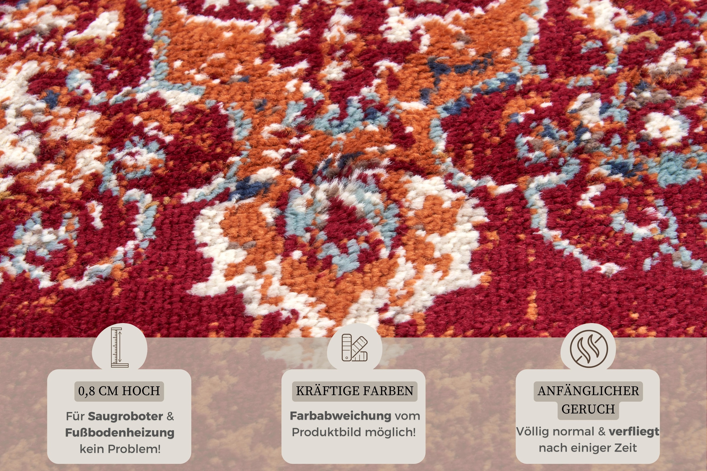 HANSE Home Teppich »Maderno«, rechteckig, 8 mm Höhe, Läufer, Orientalisch, Kurzflor, Wohnzimmer, Schlafzimmer, Esszimmer