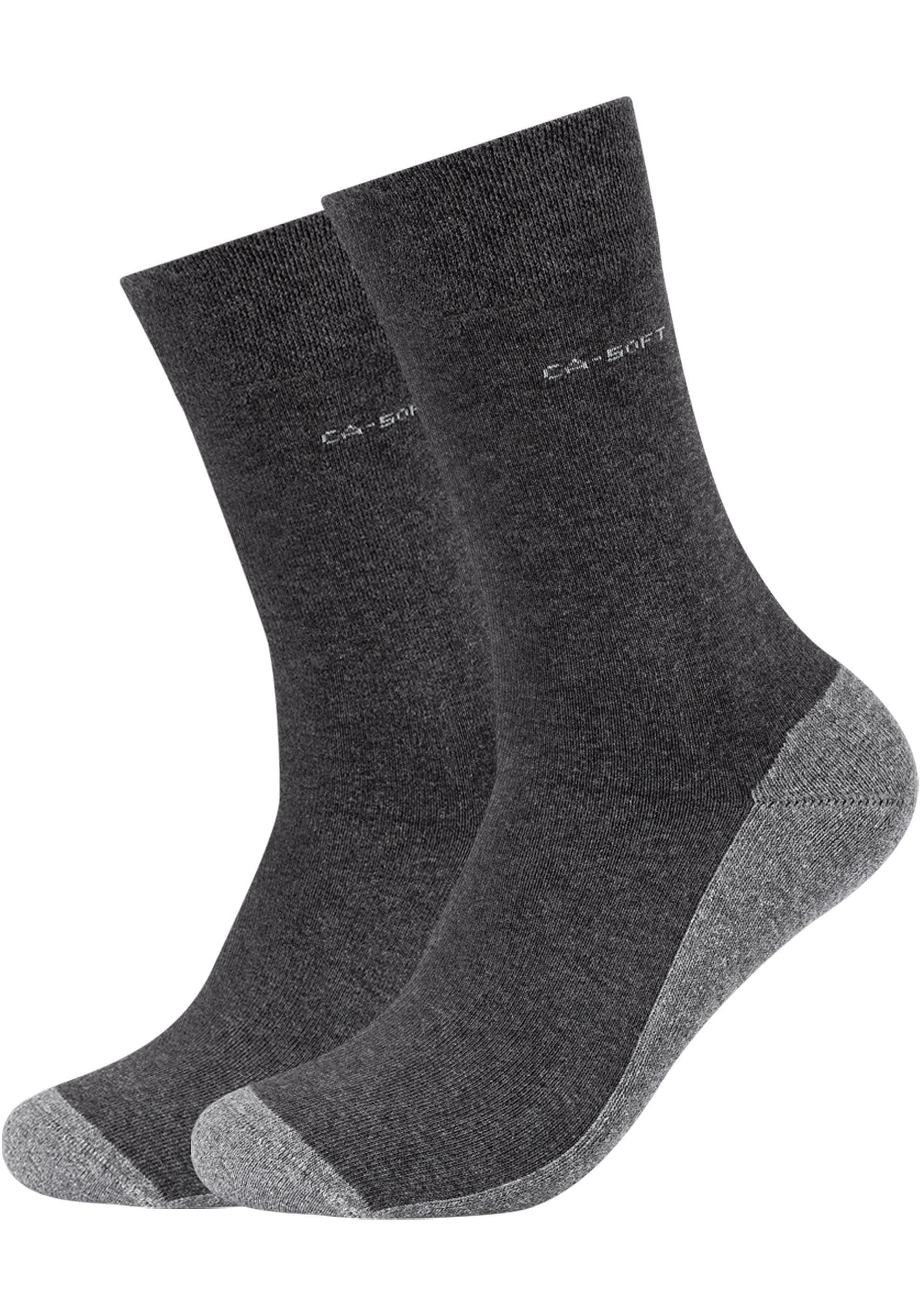 Camano Langsocken »ca-soft«, (4 Paar), mit dezentem Logodruck