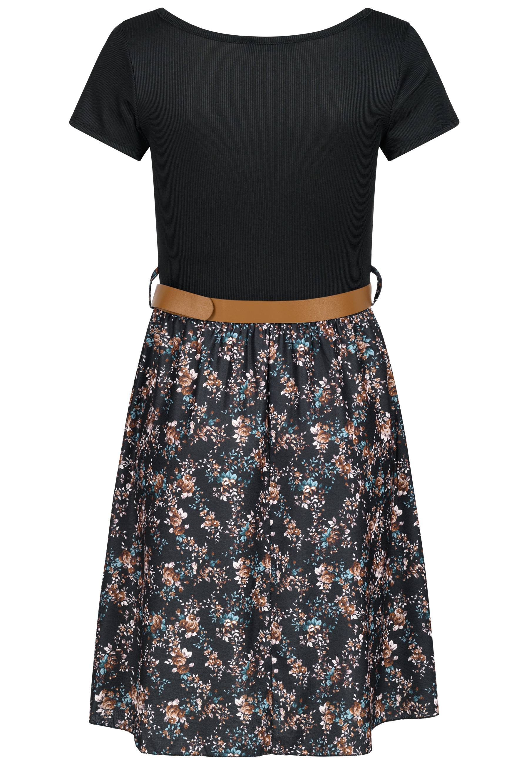 CLOUD 5IVE Shirtkleid »CLOUD 5IVE 2-Tone Dress with Ditsy Print incl. a belt« 1 Stk. tlg.