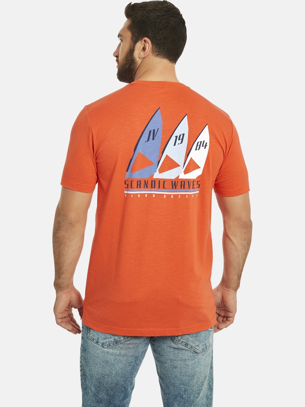 Jan Vanderstorm Rundhalsshirt »T-Shirt GARMANN«, (1 tlg.), mit Segelaufdruck
